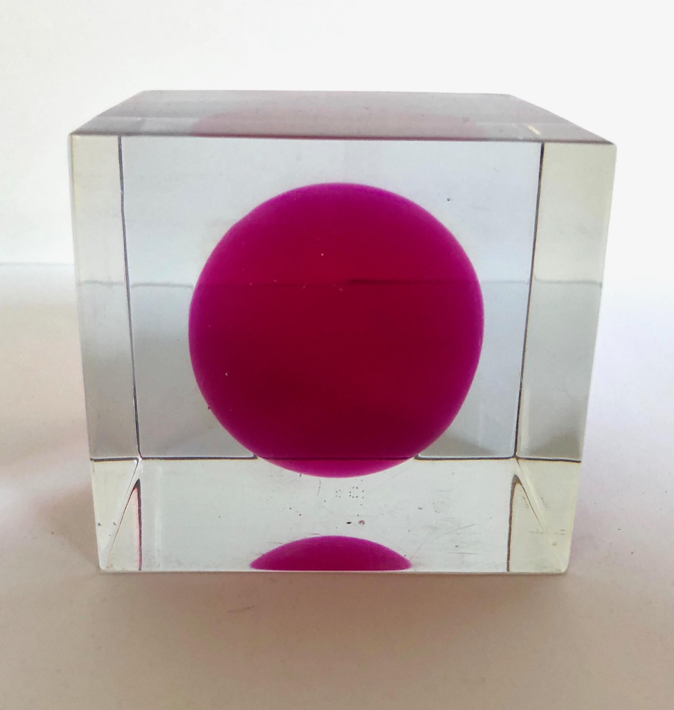 Mid-20th Century Enzo Mari Lucite Sculpture For Sale