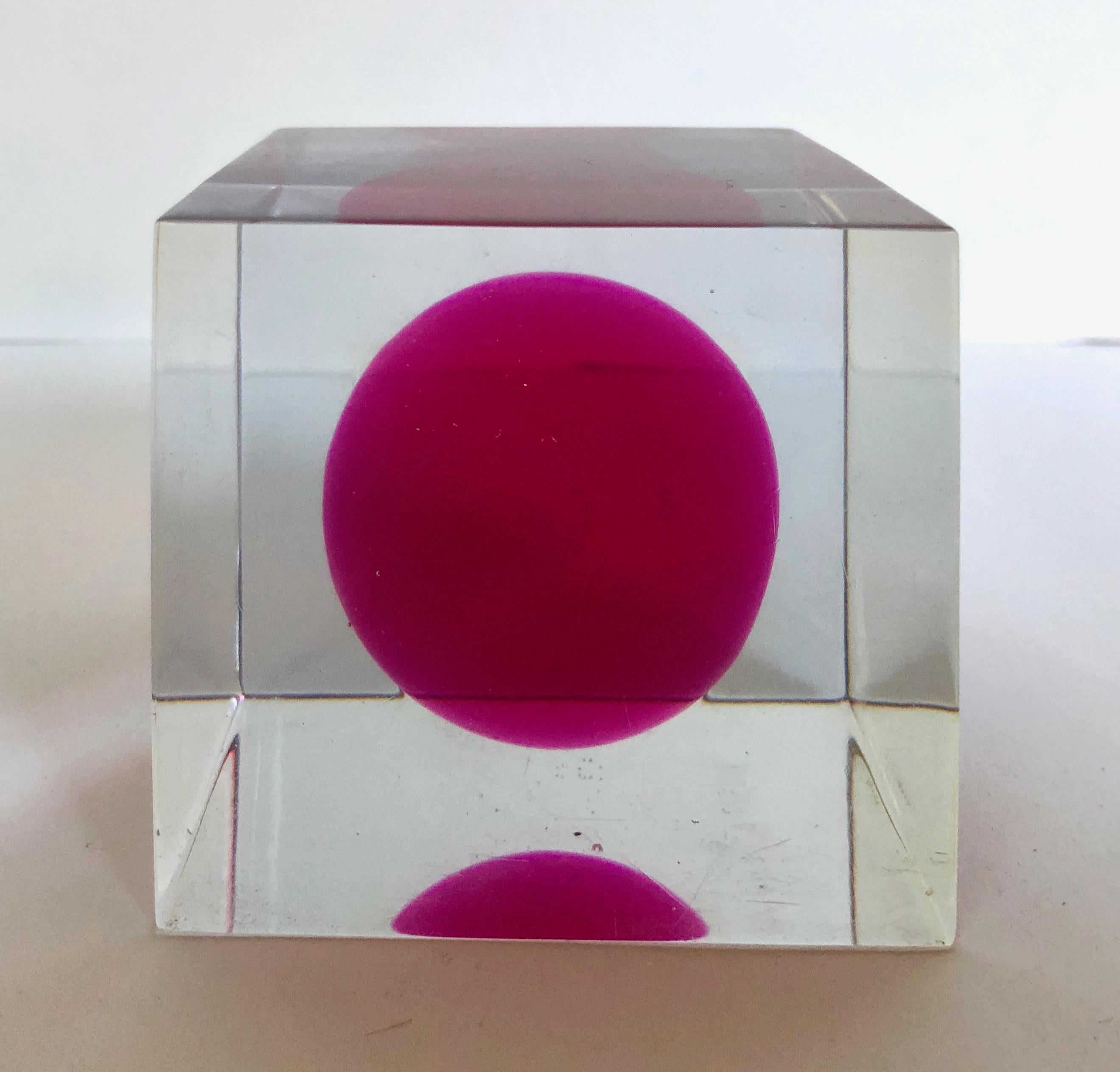 Enzo Mari Lucite Sculpture For Sale 1