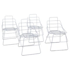 Enzo Mari Mid-Century Four Aluminium Chairs