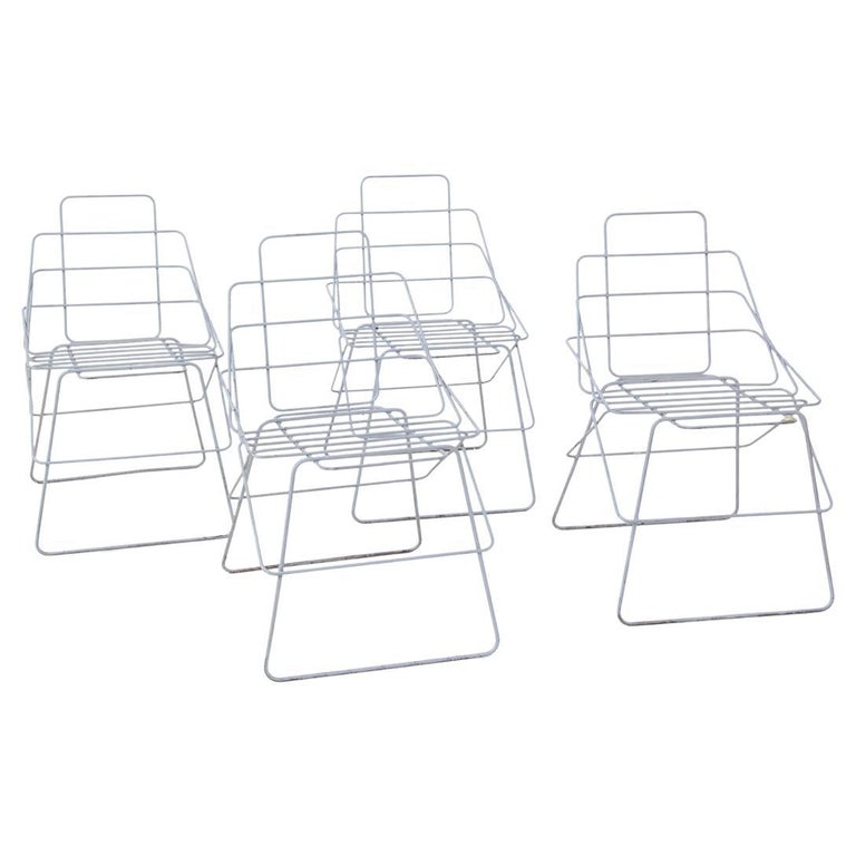Enzo Mari MidCentury Four Aluminium Chairs For Sale at 1stDibs
