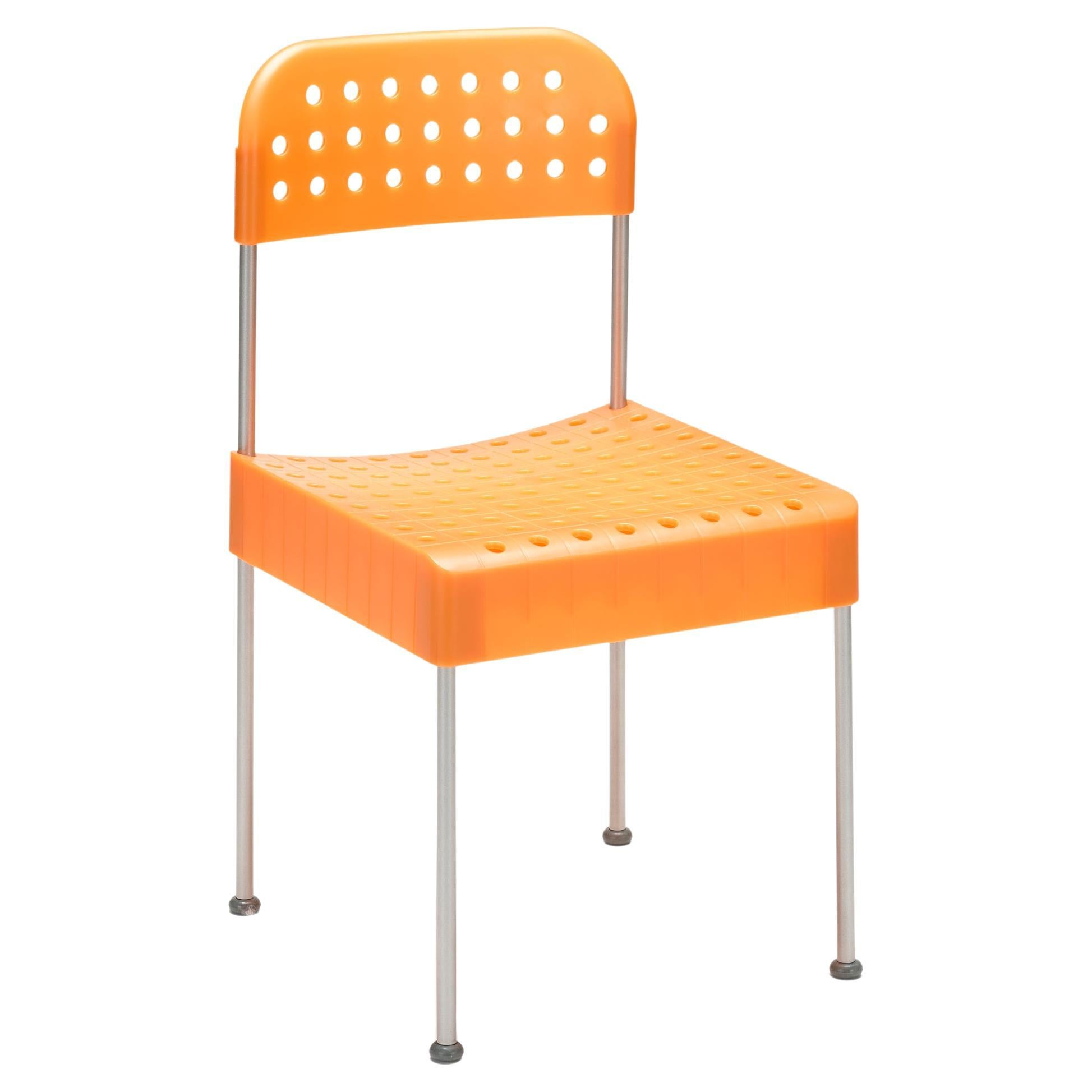 Enzo Mari NOS The Box chair in orange for Aleph Atlantide Driade 1995