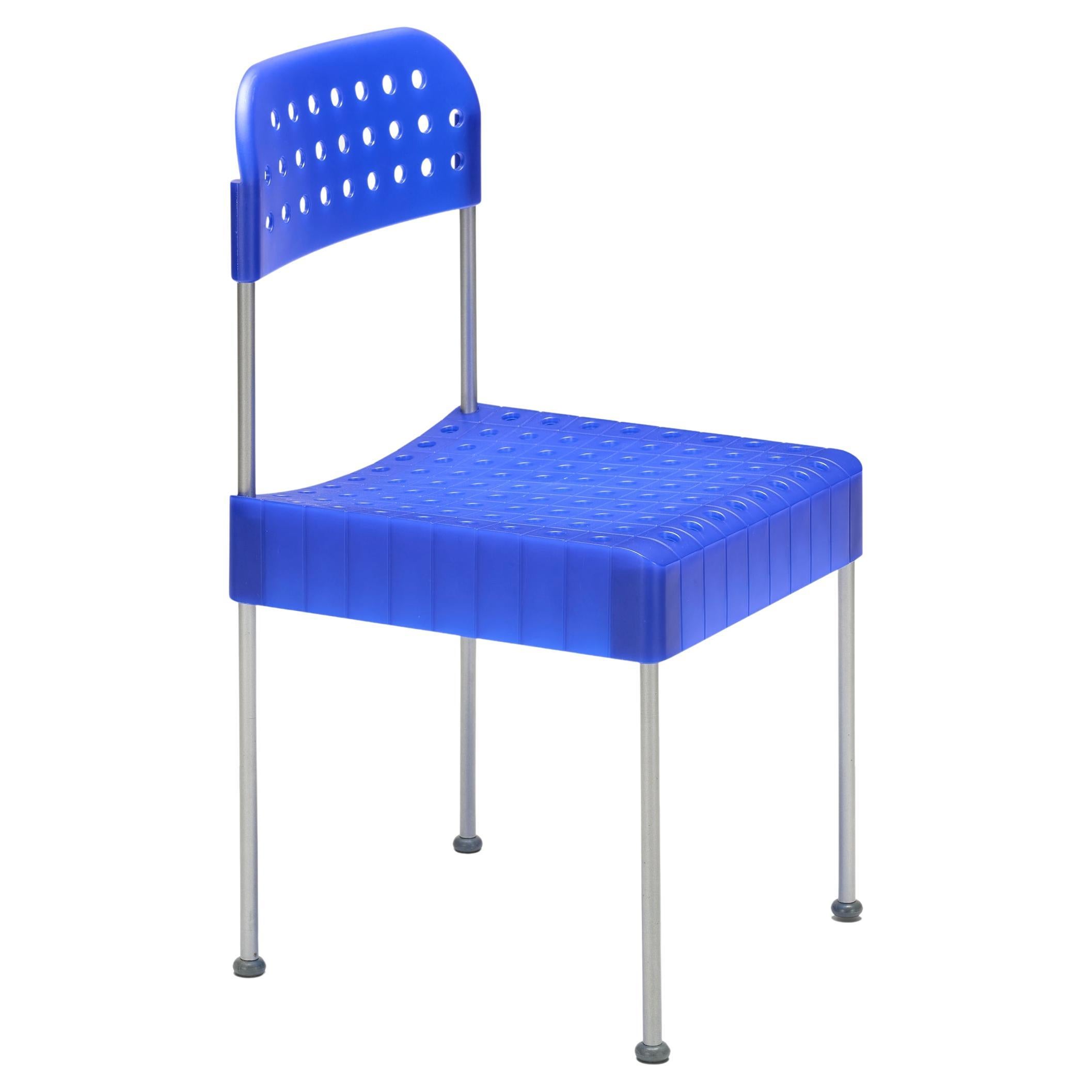 Enzo Mari NOS The Box chair in blue for Aleph Atlantide Driade 1995