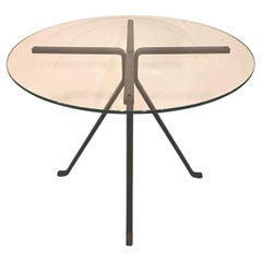 Enzo Mari  Original Round and Glass Coffee Table for Driade .Italy.  1970