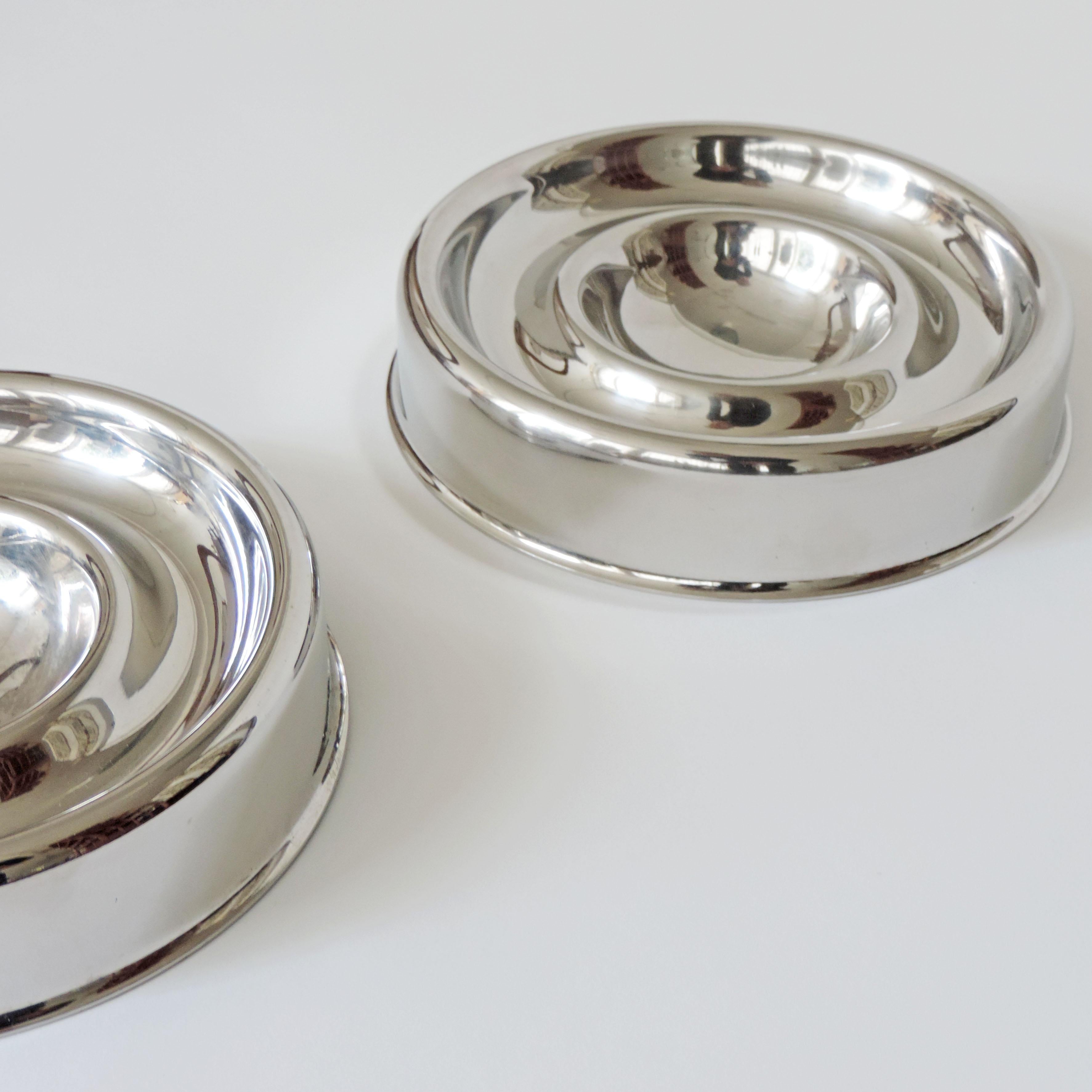 Italian Enzo Mari Pair of Gaudalupa Ashtrays for Danese, Italy, 1972 For Sale