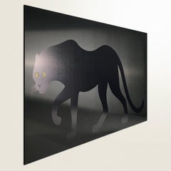 Enzo Mari Panther Poster on Black Plastic