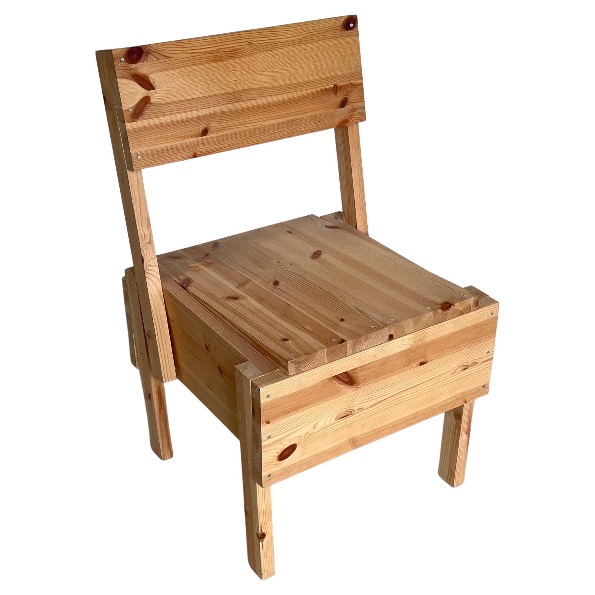 Enzo Mari "Sedia 1", "Chair 1" for Artek Finland, 2002, Wood, Collectible Design For Sale