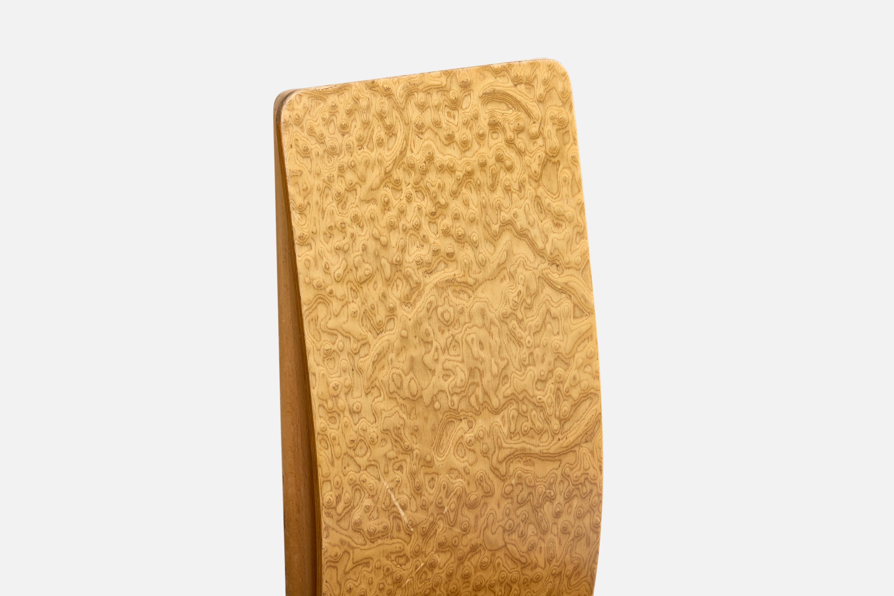 Enzo Mari, chaise d'appoint, contreplaqué, hêtre, Italie, années 1980 en vente 5