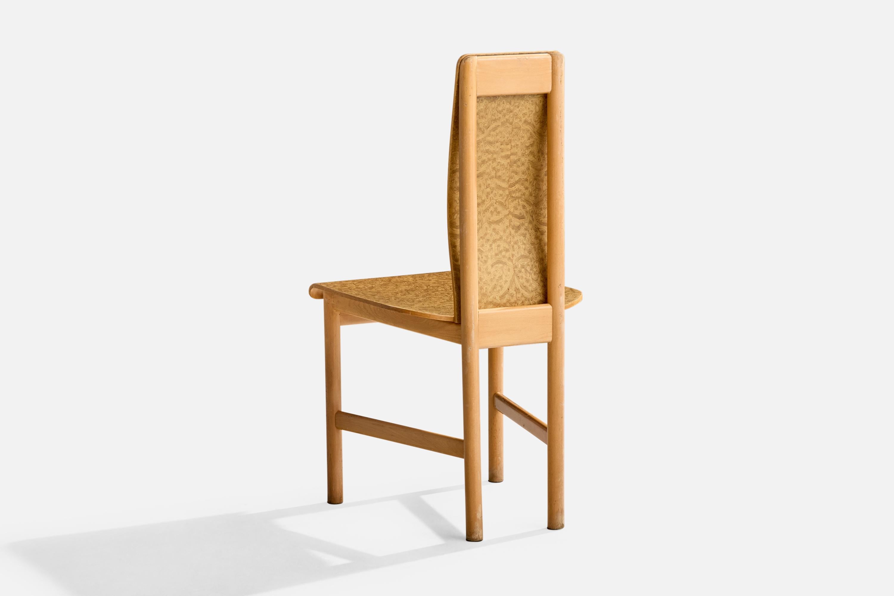 Enzo Mari, chaise d'appoint, contreplaqué, hêtre, Italie, années 1980 en vente 2