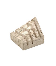 Enzo Mari, Travertine desk organizer, Fratelli Mannelli Italy 1970s