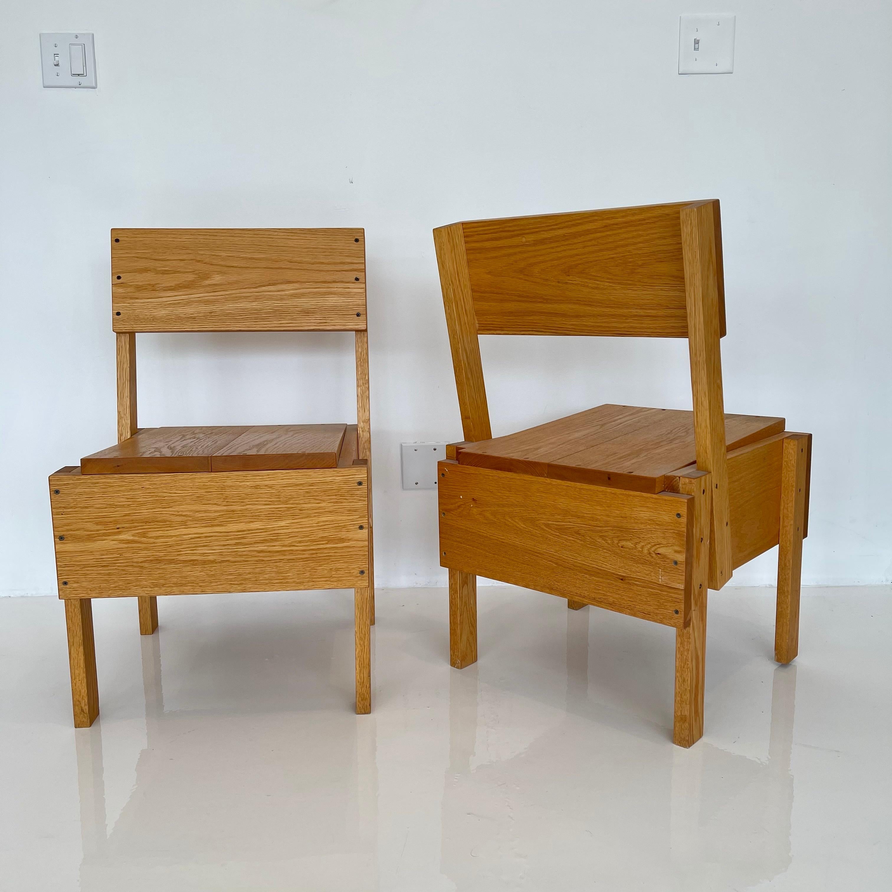 Italian Enzo Mari Wood Chairs