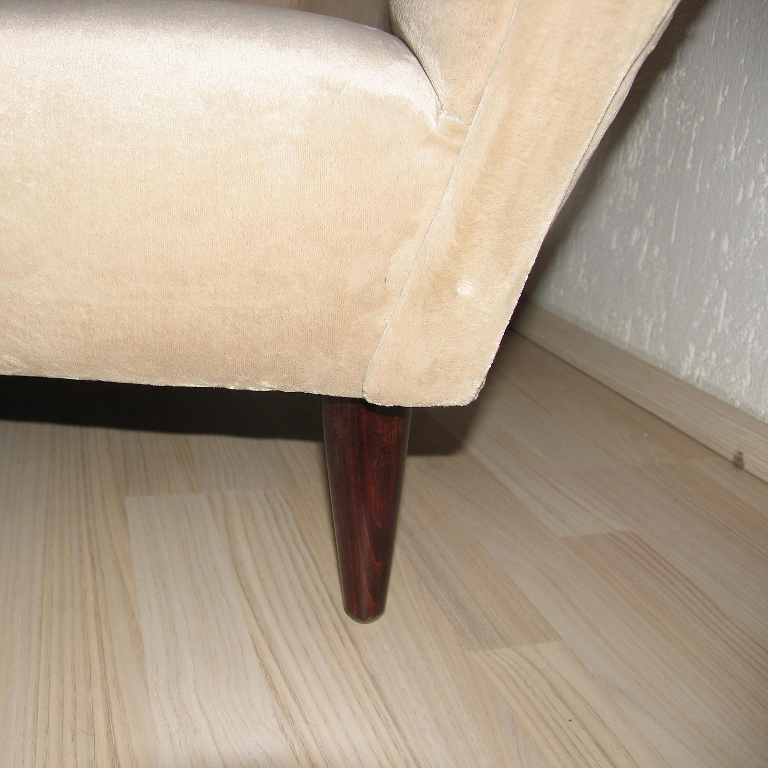 Sofá italiano Enzo Minotti de lujoso terciopelo, años 50 en venta 4