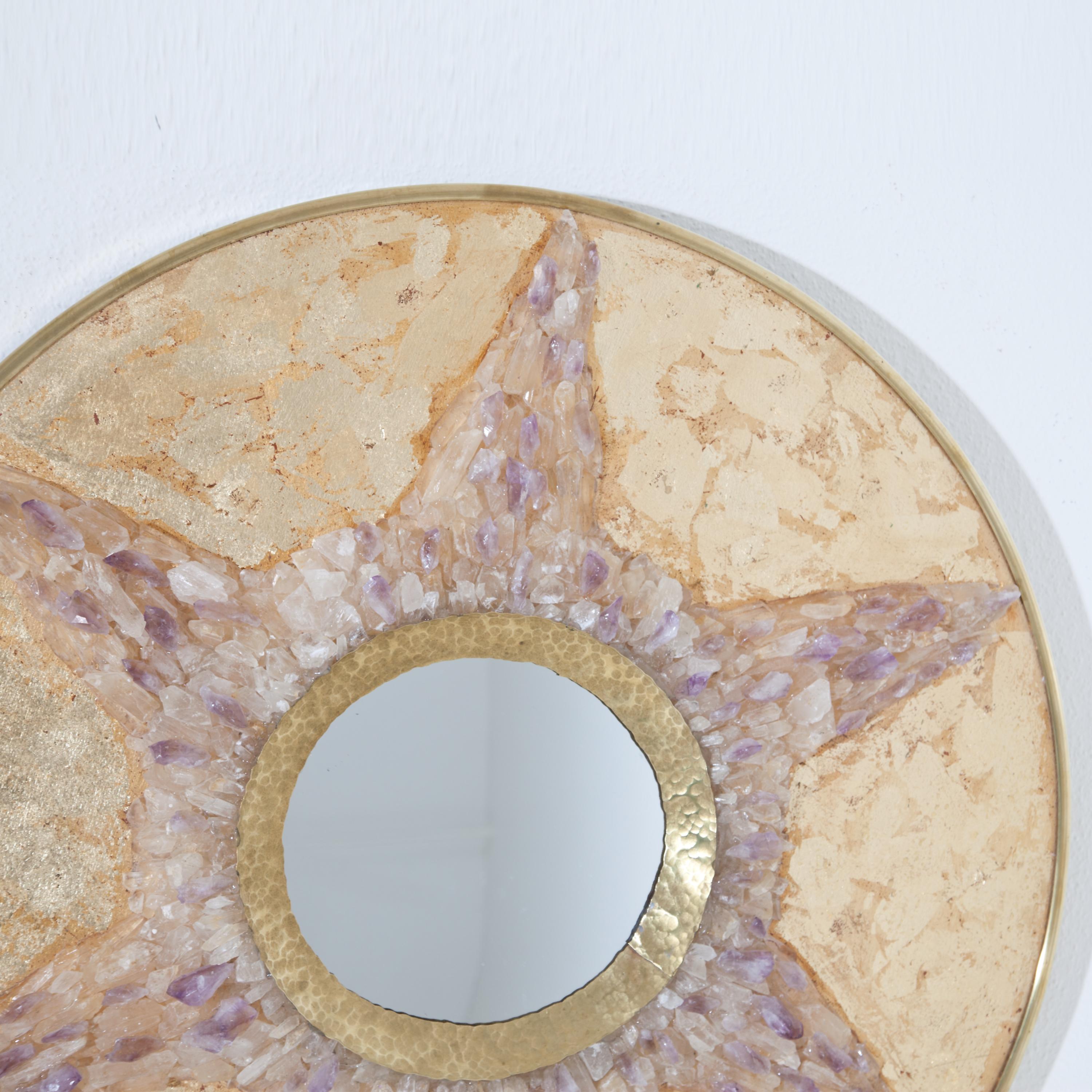 Brass Enzo Missoni Sunburst Mirror, Italy, 1970s For Sale