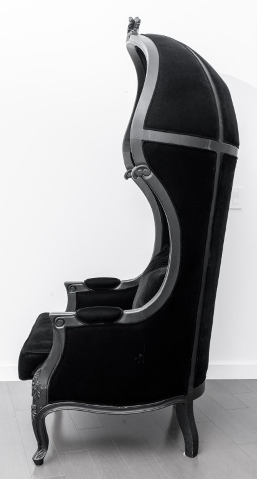 Contemporary Enzo Modani Ebonized Louis XV Style Porter's Chair