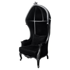 Enzo Modani Ebonized Louis XV Style Porter's Chair