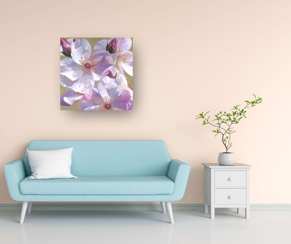 ANTIQUE ROSES - original impressionism floral oil painting - contemporary art - Painting by Enzo Montana