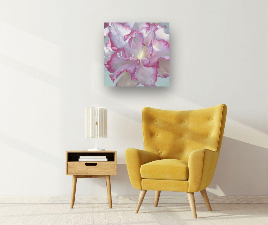 AZALEA - original impressionism floral oil painting - contemporary art - Painting by Enzo Montana