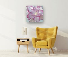 AZALEA - original impressionism floral oil painting - contemporary art