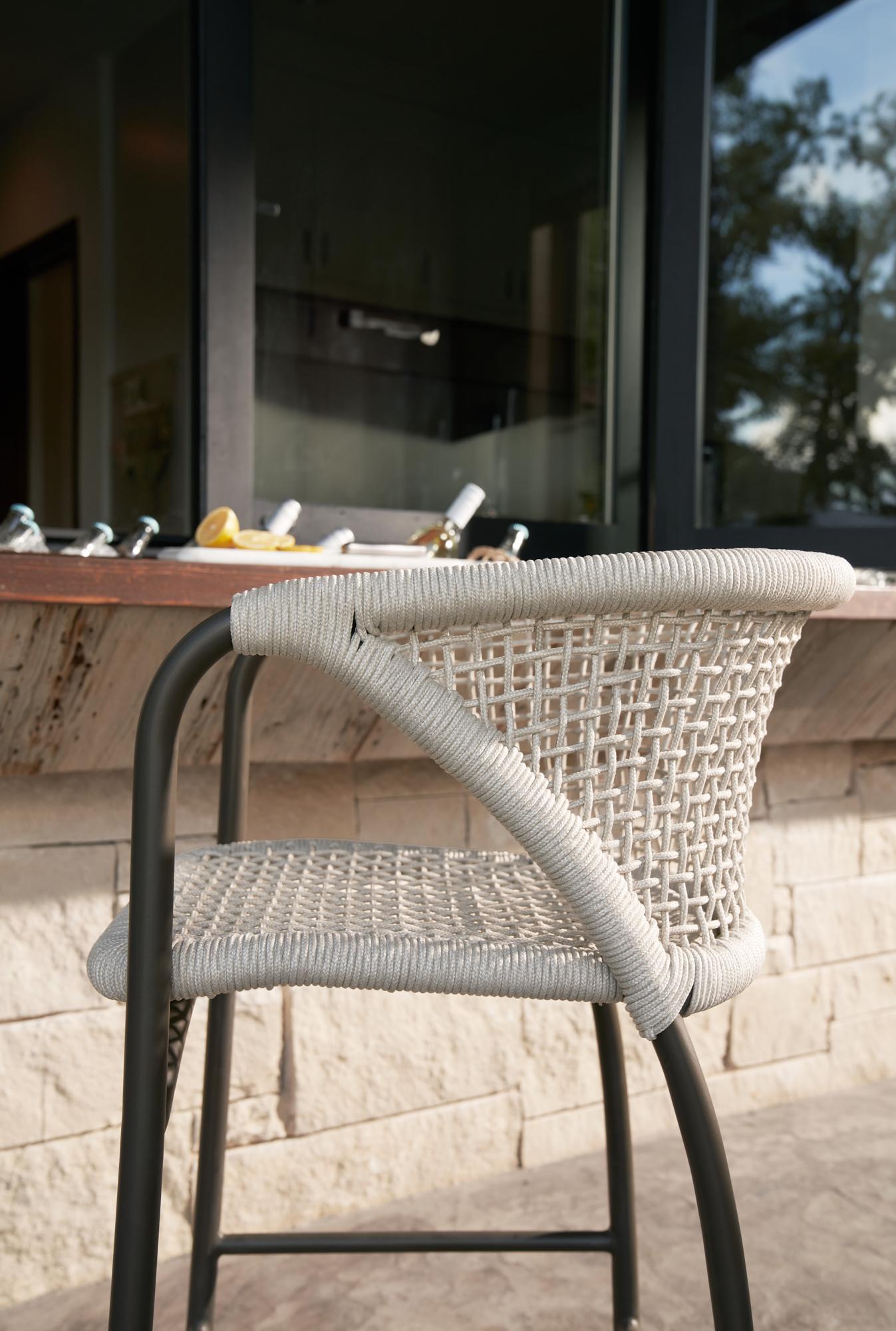 Enzo Outdoor Counter Stool FSS01 - Buff, Rope en vente 4