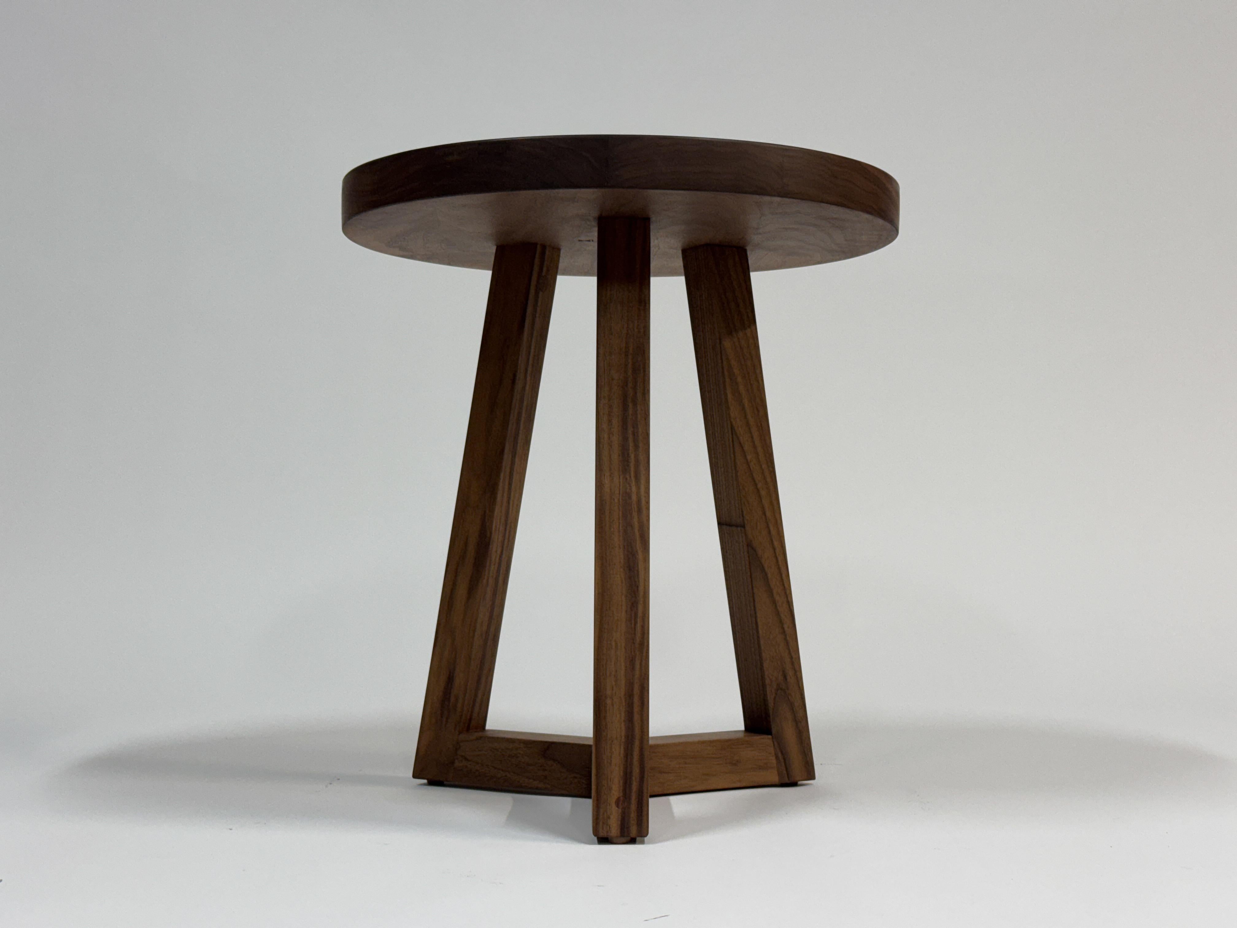 ENZO Round Side Table, Solid Wood End Table, Pedestal Table, Custom Table For Sale 4