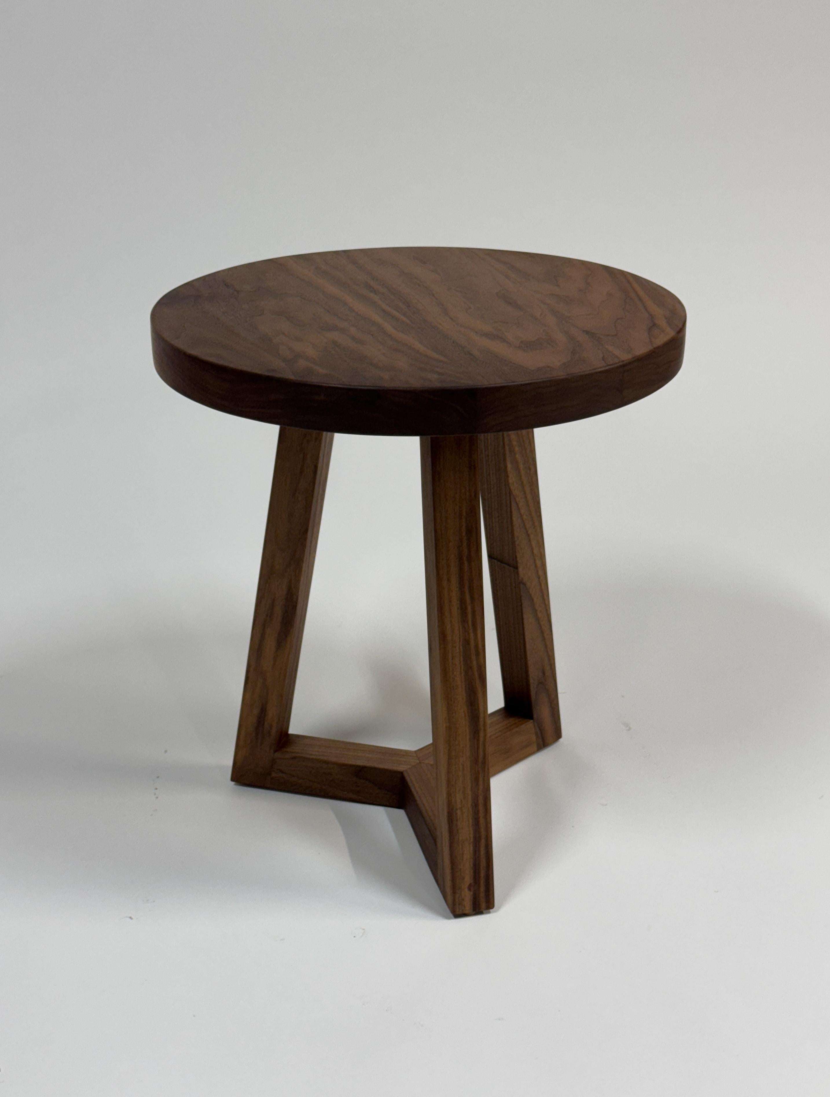 ENZO Round Side Table, Solid Wood End Table, Pedestal Table, Custom Table For Sale 5