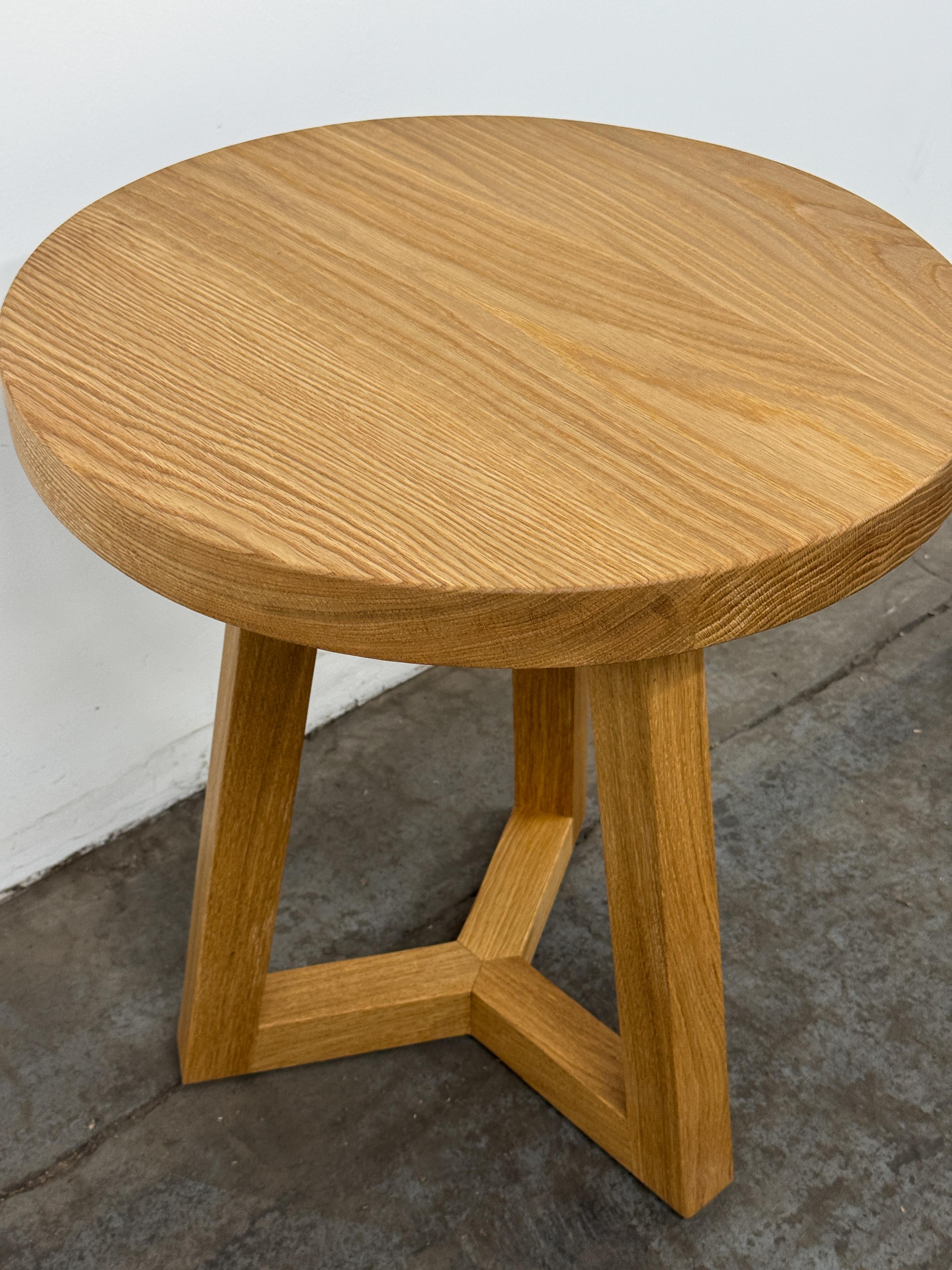 ENZO Round Side Table, Solid Wood End Table, Pedestal Table, Custom Table For Sale 8
