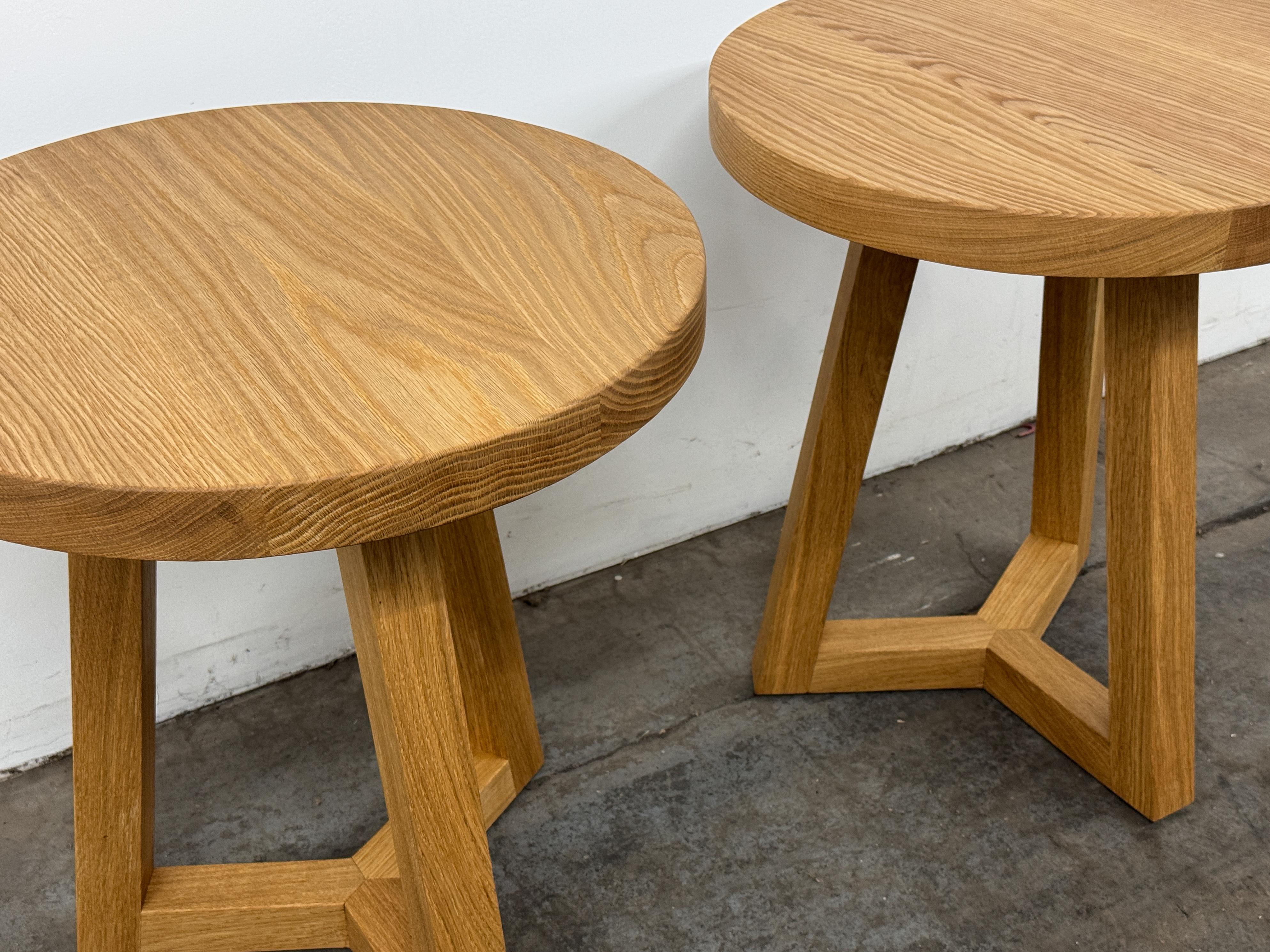ENZO Round Side Table, Solid Wood End Table, Pedestal Table, Custom Table For Sale 10
