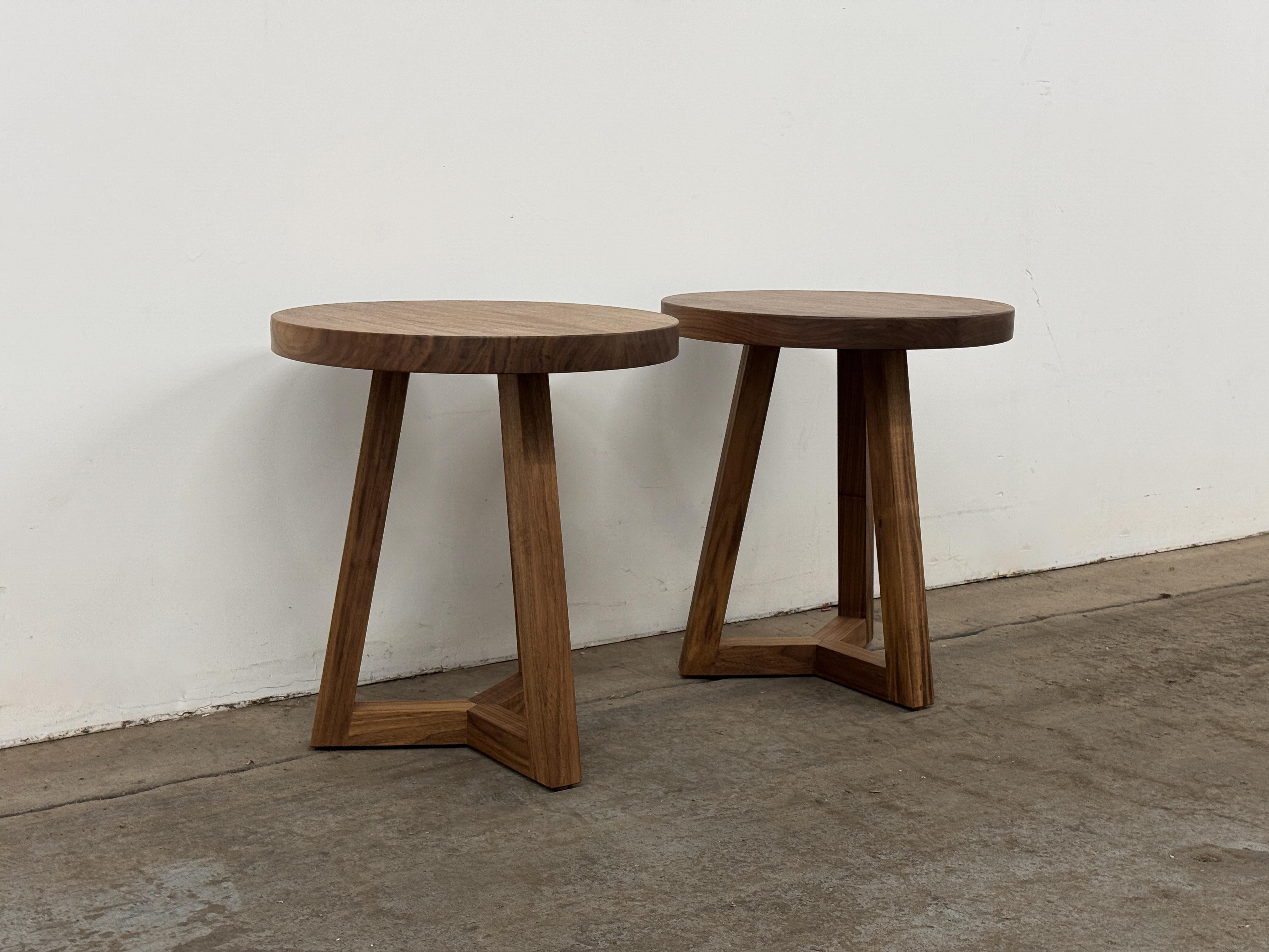 ENZO Round Side Table, Solid Wood End Table, Pedestal Table, Custom Table For Sale 1