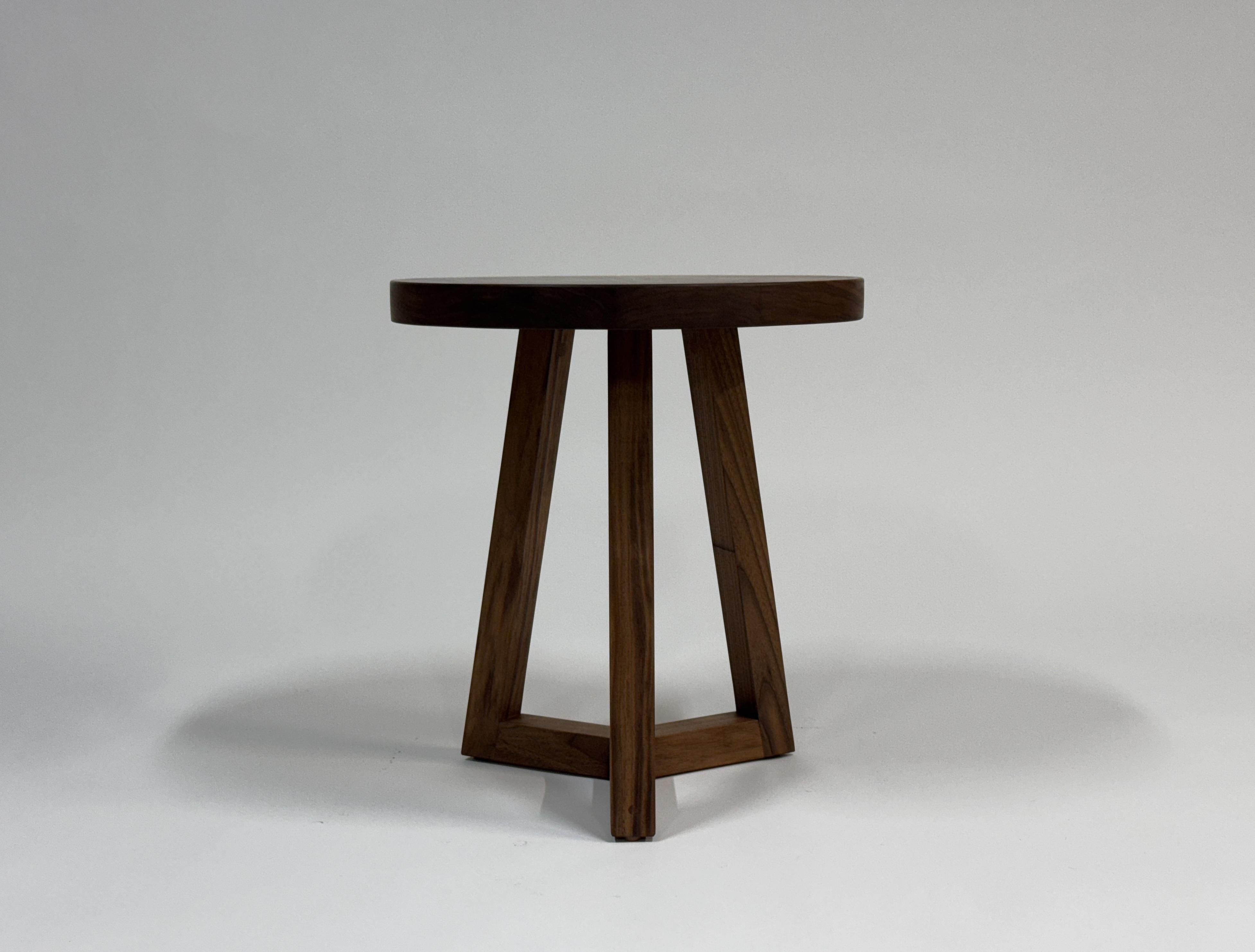 ENZO Round Side Table, Solid Wood End Table, Pedestal Table, Custom Table For Sale 3