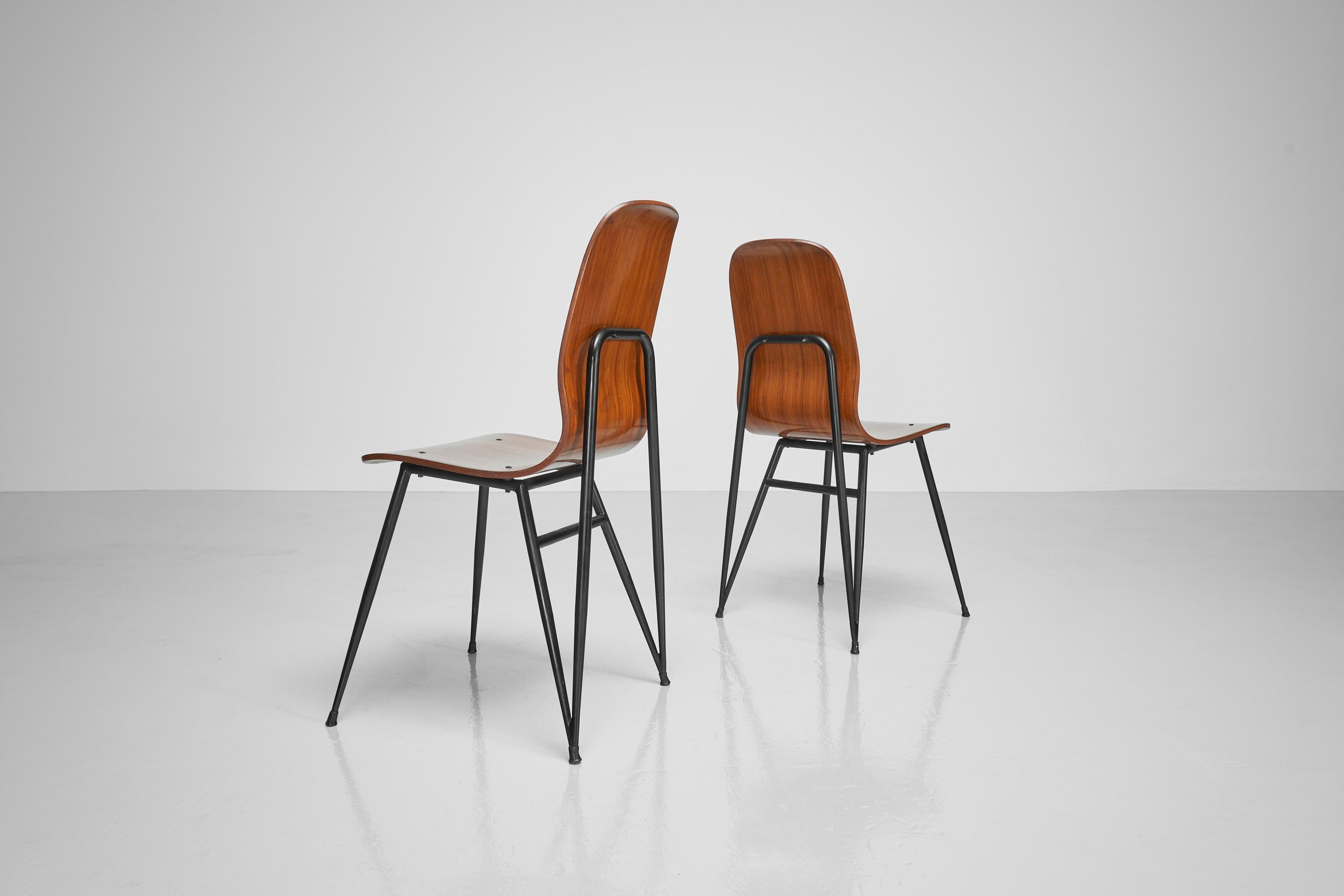 Enzo strada dining chairs Mobili Barovero Italy 1950 For Sale 1