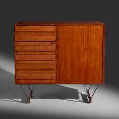 Enzo Strada Teak Cabinet with Door and Drawers for Fratelli Tenani, 1960s