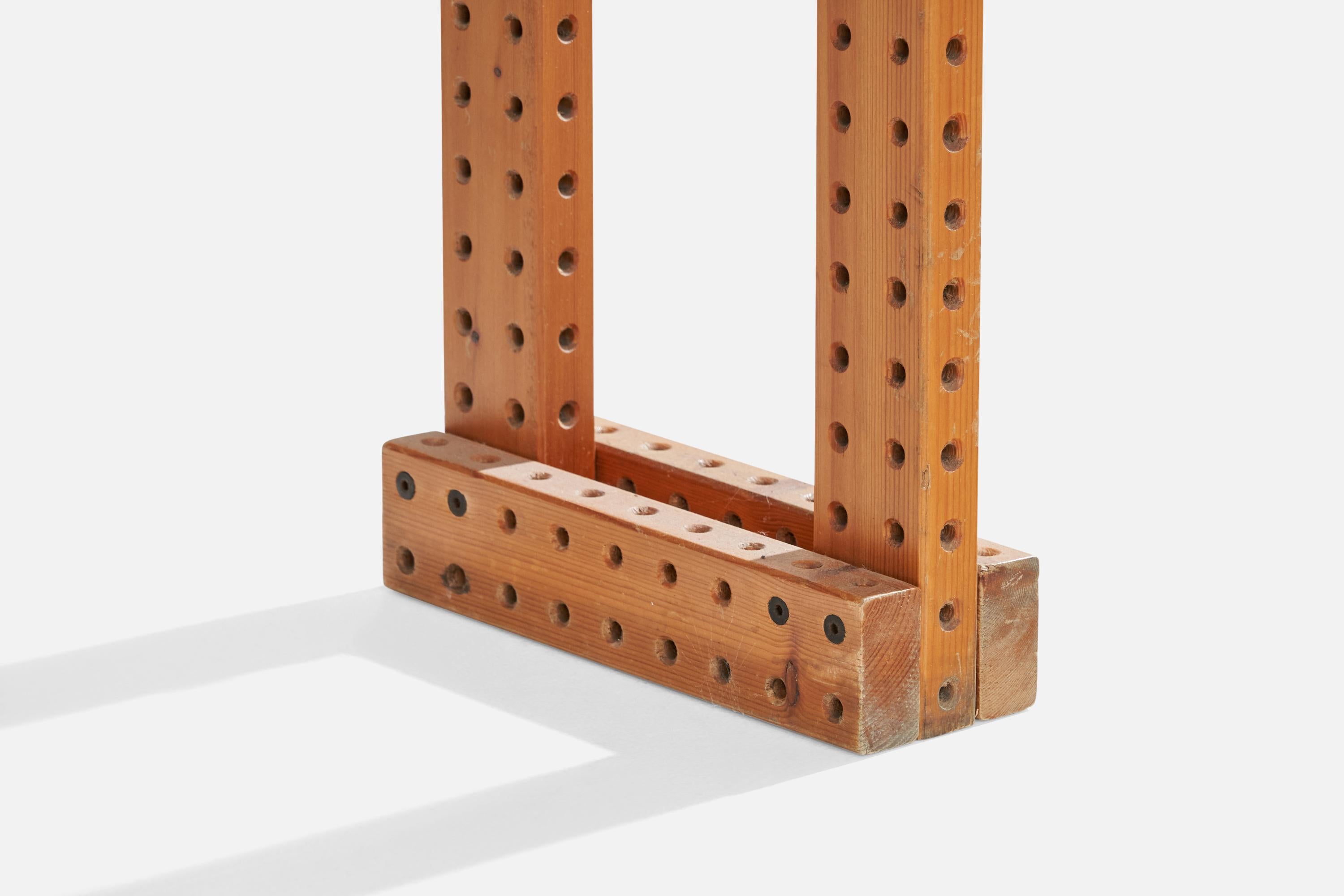 Enzo Testa, Tavolo consolle, Pino, Vetro, Italia, 1968 6