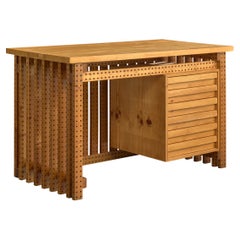 Enzo Testa, Desk, Pine, Wood, Italy, 1968
