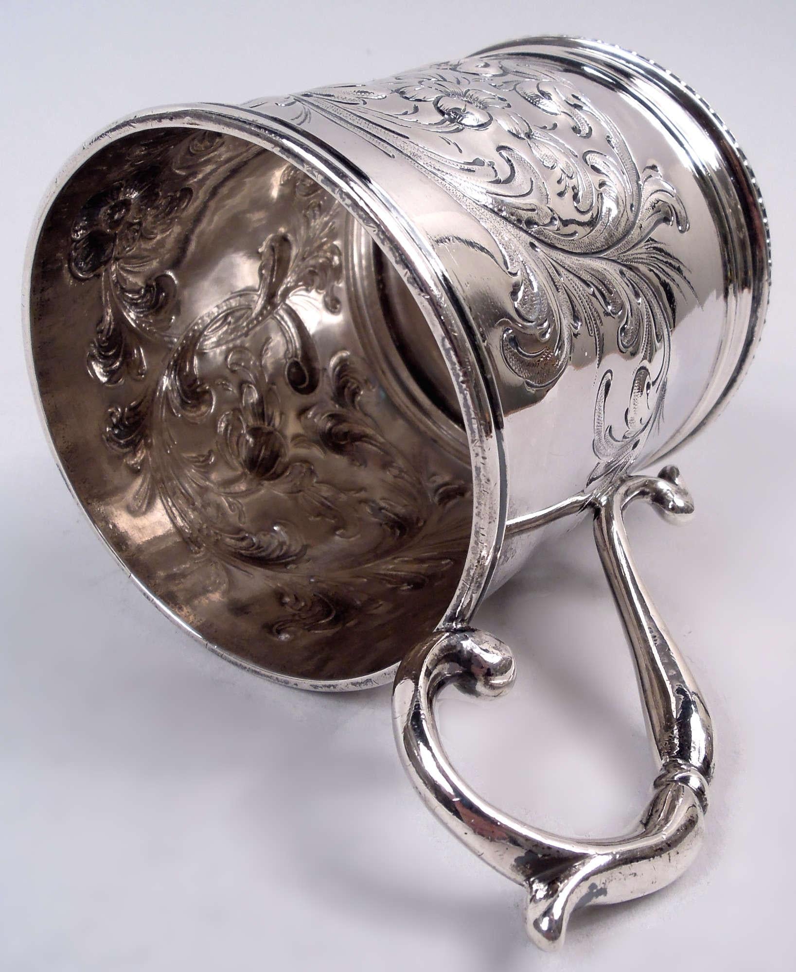 Eoff & Shepard New York viktorianischen klassischen Münze Silber Baby Cup im Angebot 1
