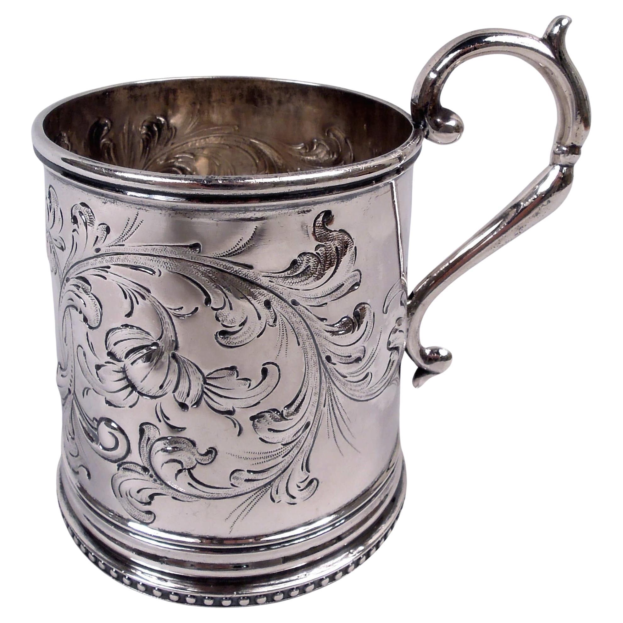 Eoff & Shepard New York viktorianischen klassischen Münze Silber Baby Cup im Angebot