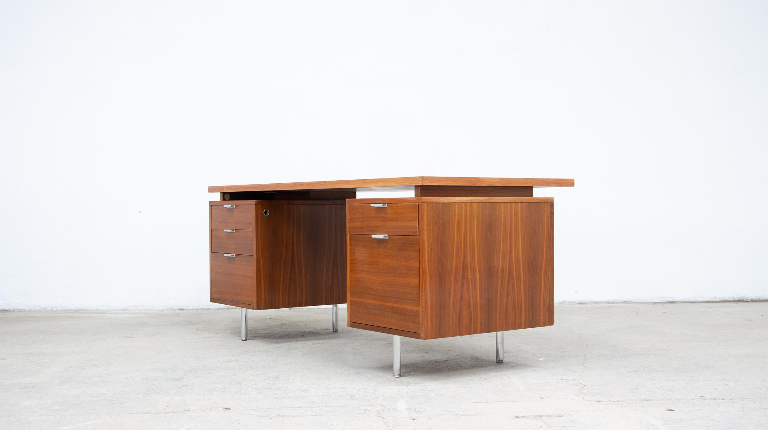 Walnut EOG George Nelson desk for Herman Miller