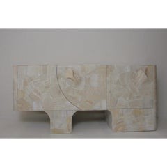 Eoli Credenza in White Onyx & Wood by Panorammma