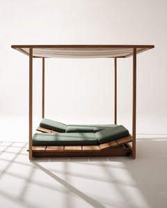 Eolie Teak Outdoor Daybed designed by Roda in Italy