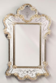 "Eolo" Specchio Veneziano in Vetro di Murano by Fratelli Tosi