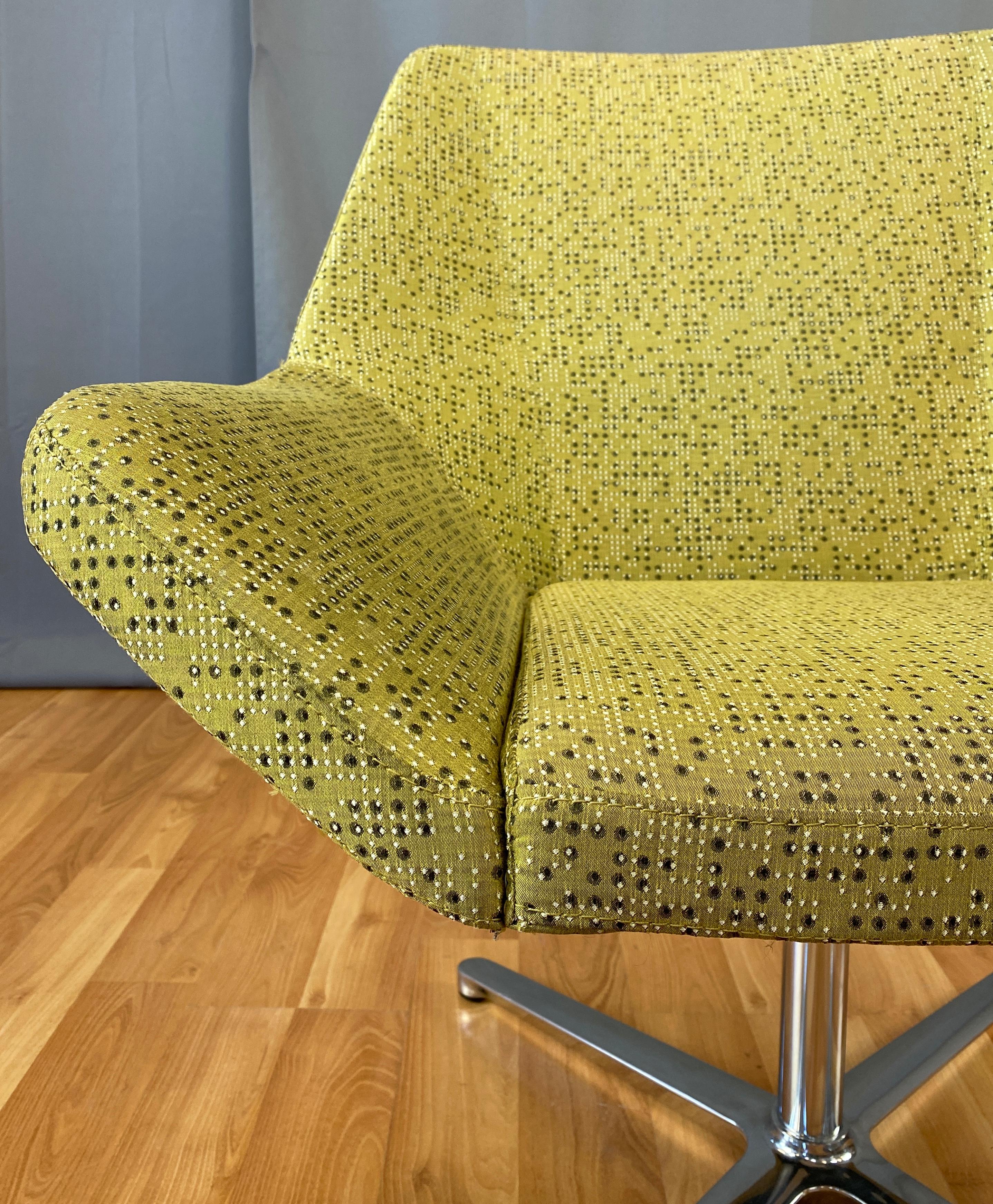 Canadian EOOS designed Cahoots Relax Chair for Keilhauer in Chartreuse C