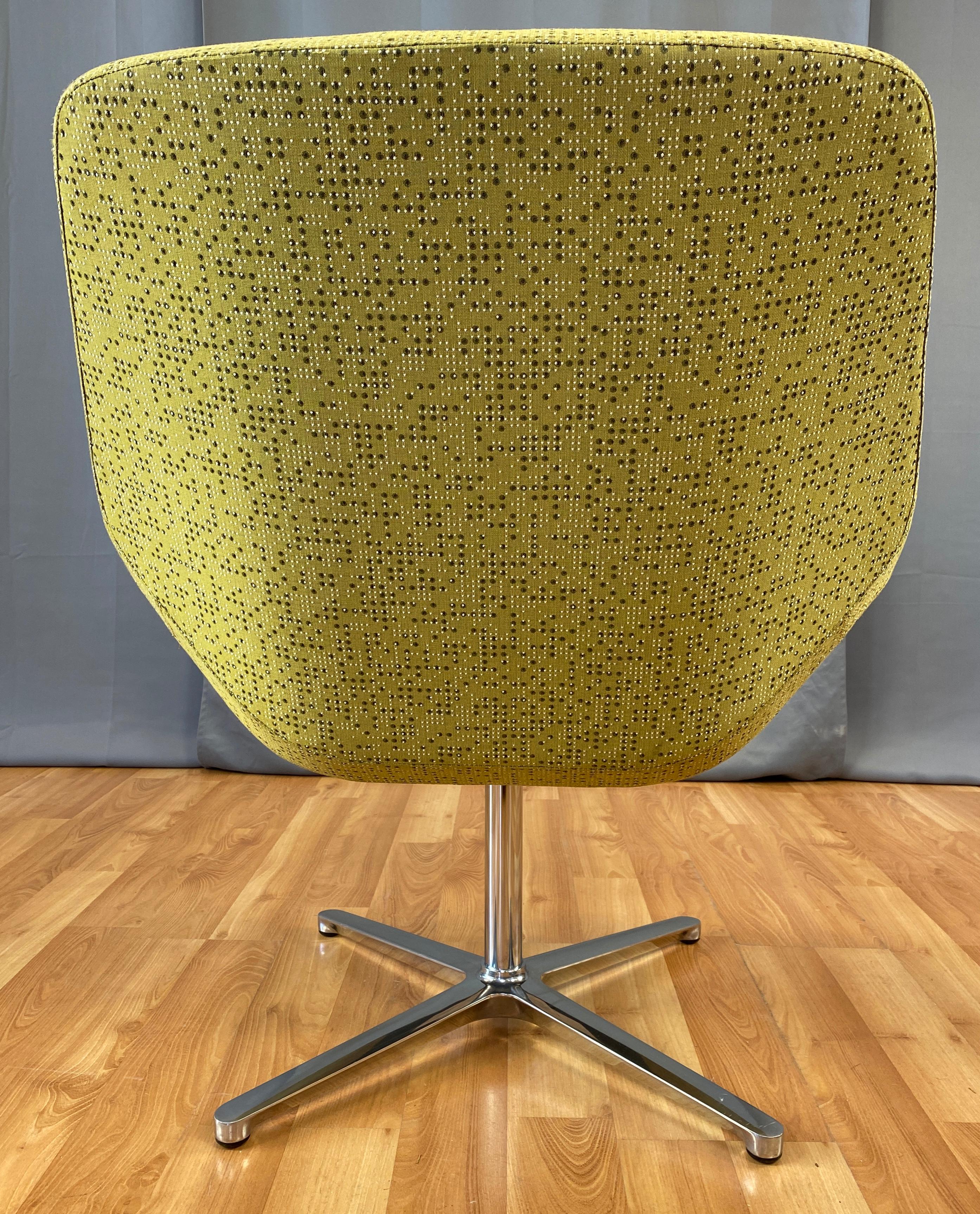 Contemporary EOOS designed Cahoots Relax Chair for Keilhauer in Chartreuse C