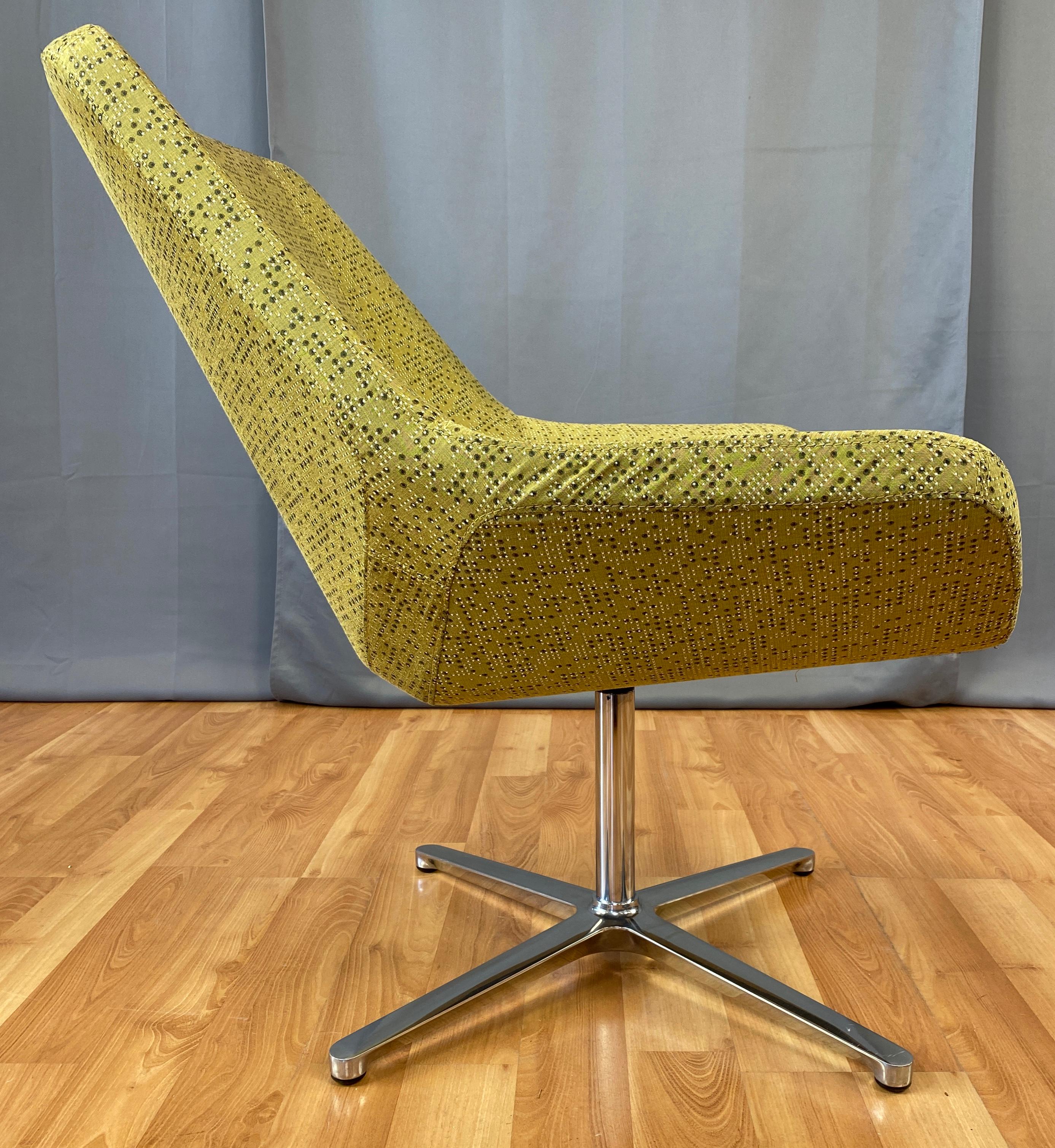 Aluminum EOOS designed Cahoots Relax Chair for Keilhauer in Chartreuse C