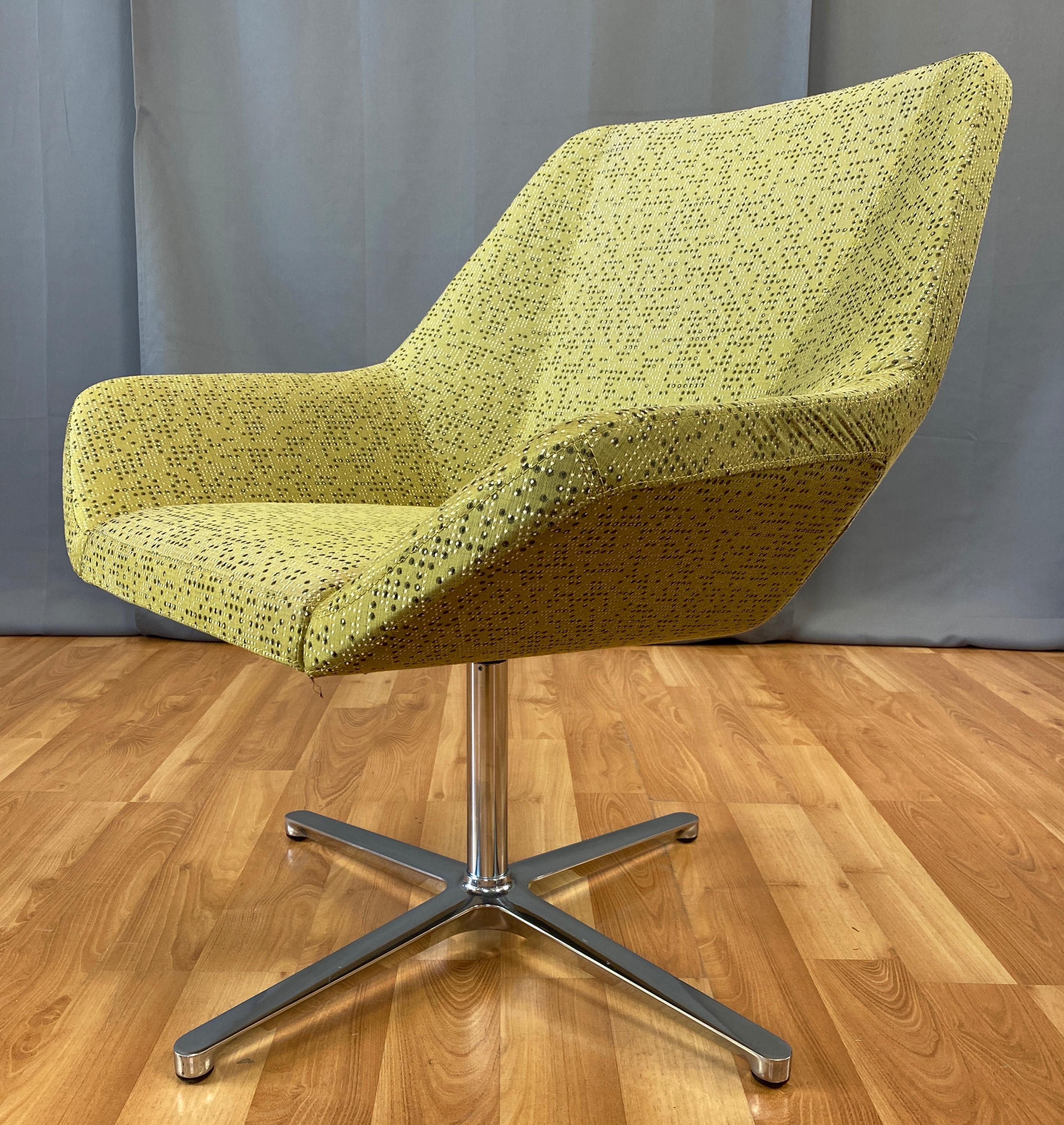 Modern EOOS Designed Cahoots Relax Chair for Keilhauer in Chartreuse D