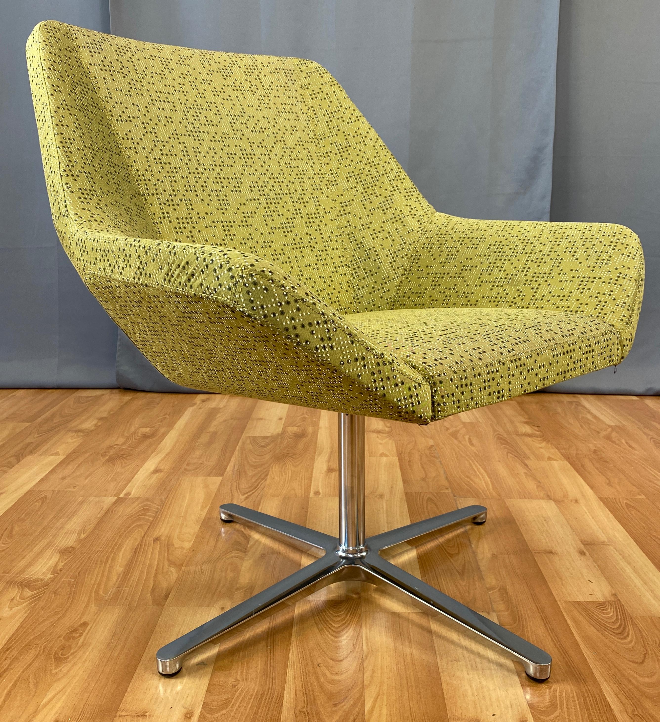 Modern EOOS Designed Cahoots Relax Chair for Keilhauer in Chartreuse D