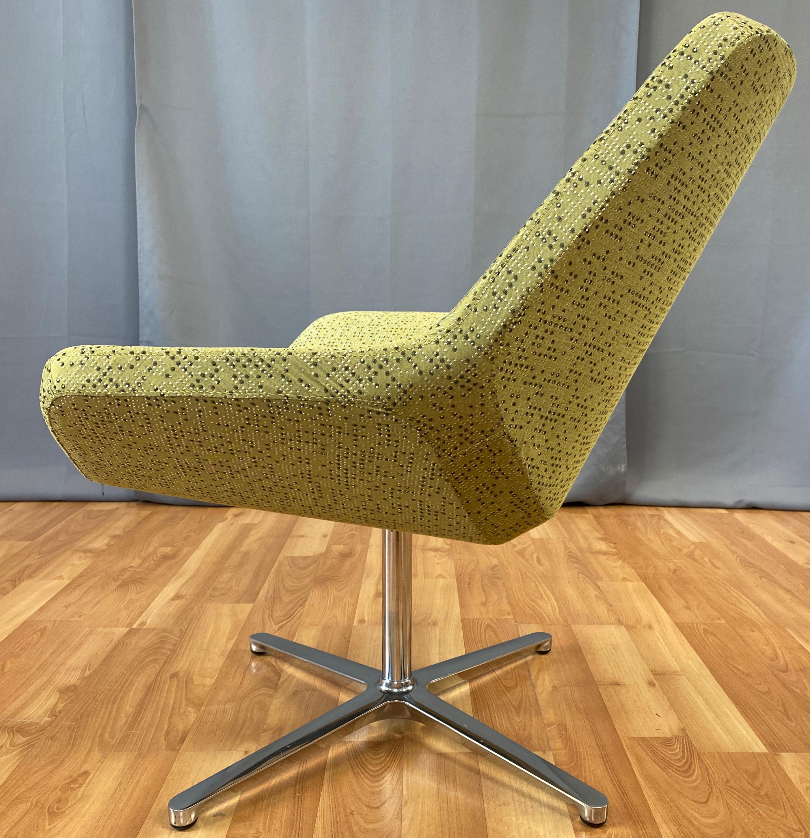Aluminum EOOS Designed Cahoots Relax Chair for Keilhauer in Chartreuse D