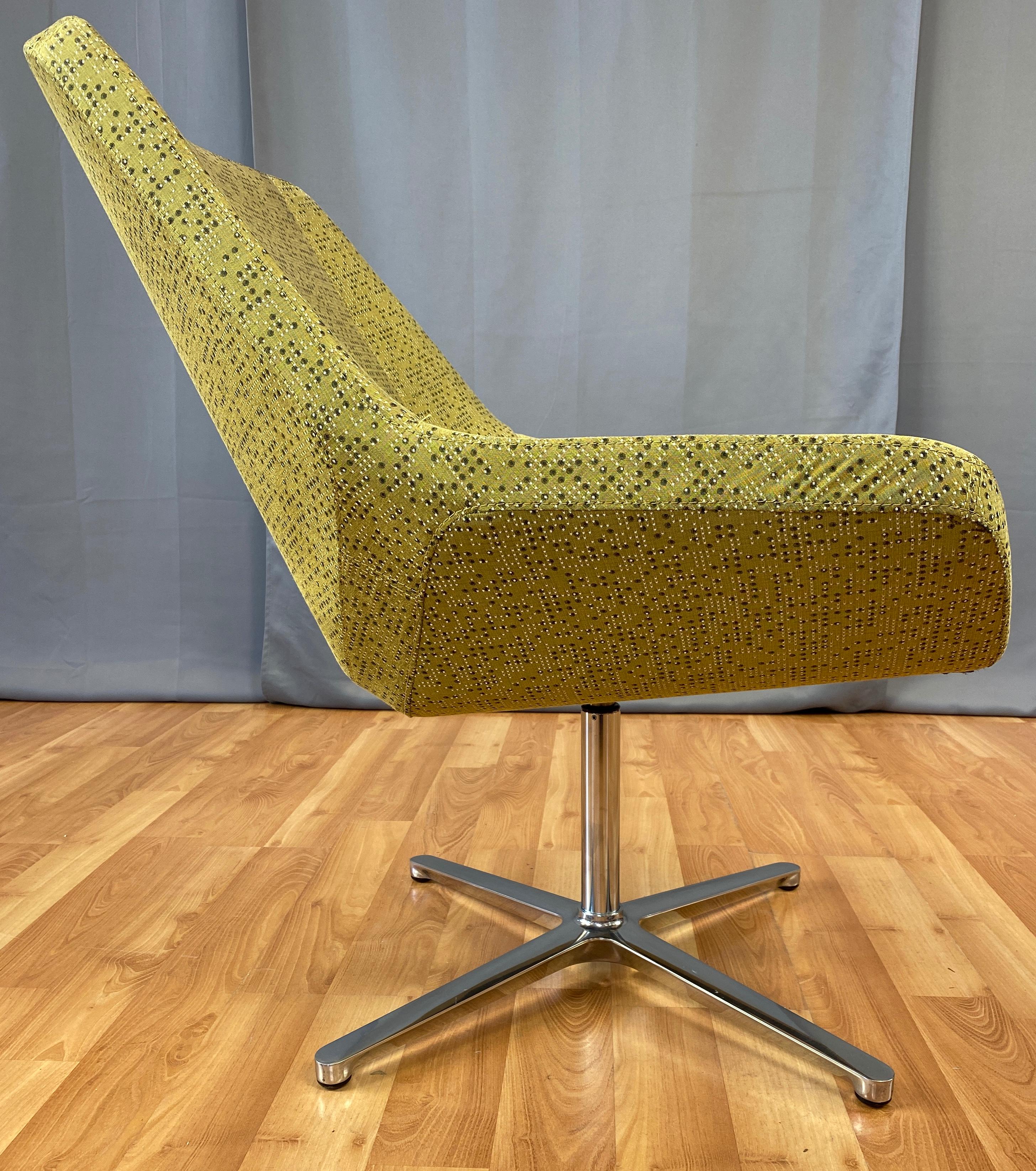 Contemporary EOOS Designed Cahoots Relax Chair for Keilhauer in Chartreuse D