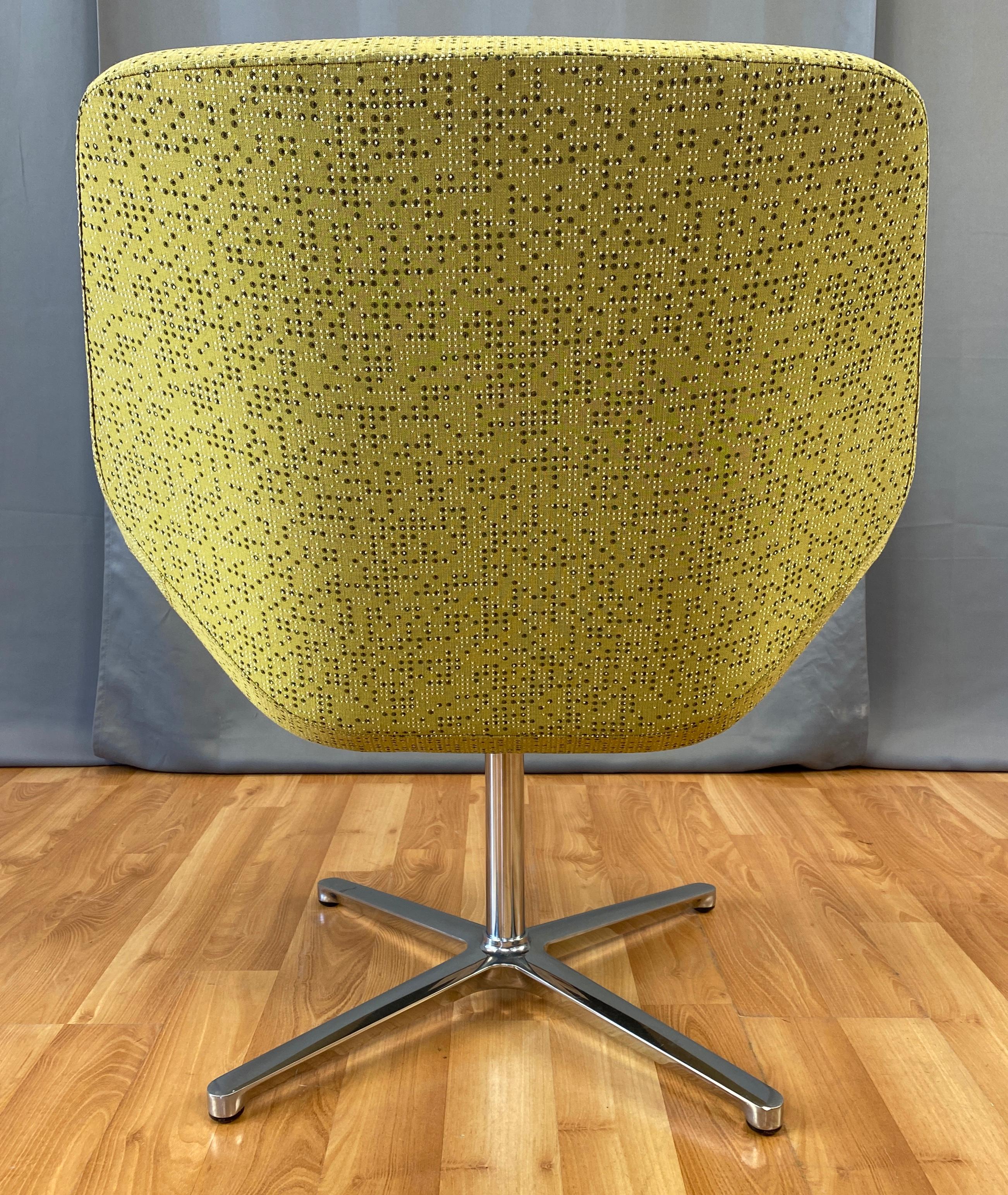 Modern EOOS designed Cahoots Relax Chair for Keilhauer in Chartreuse A