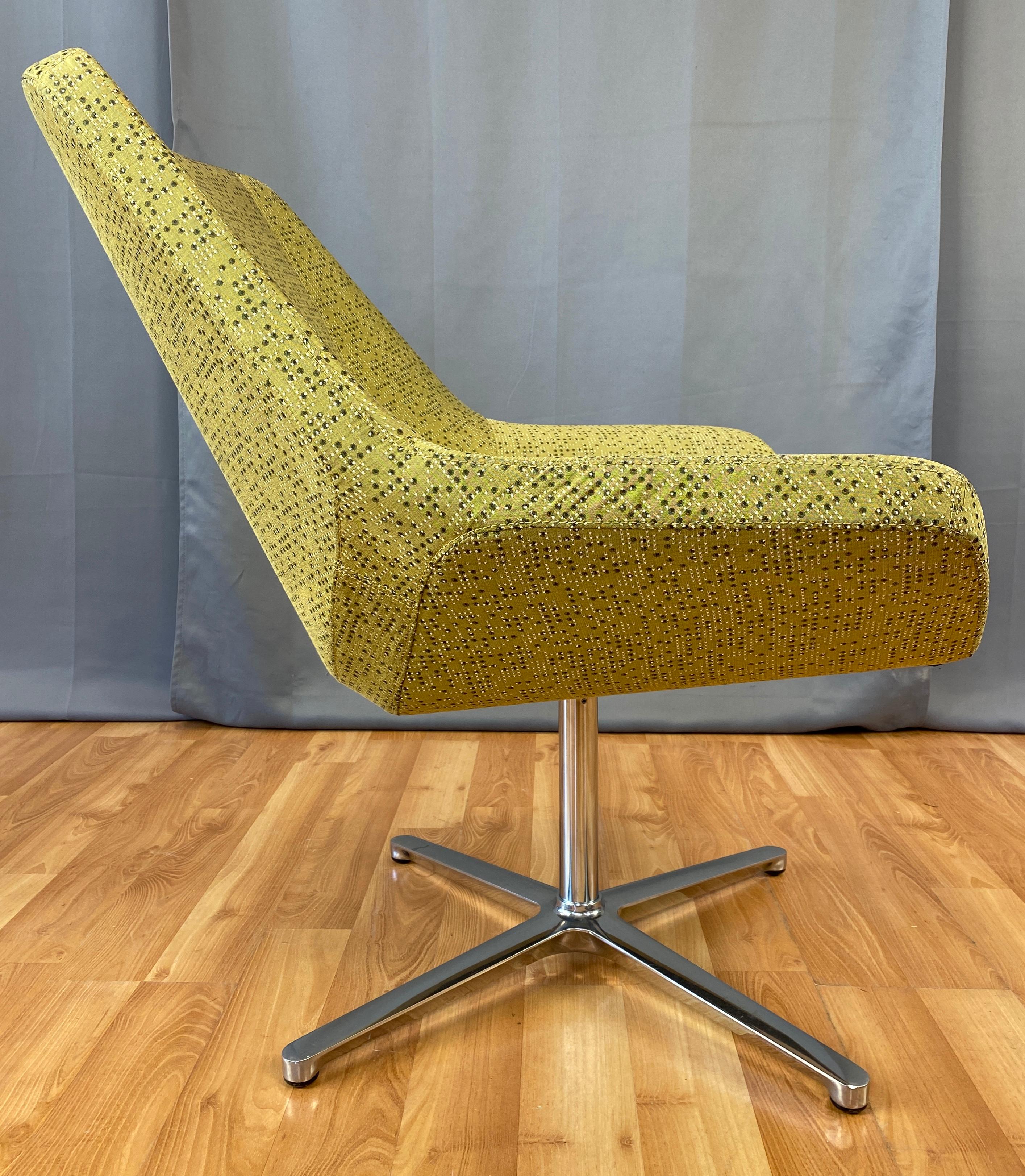 Canadian EOOS designed Cahoots Relax Chair for Keilhauer in Chartreuse A