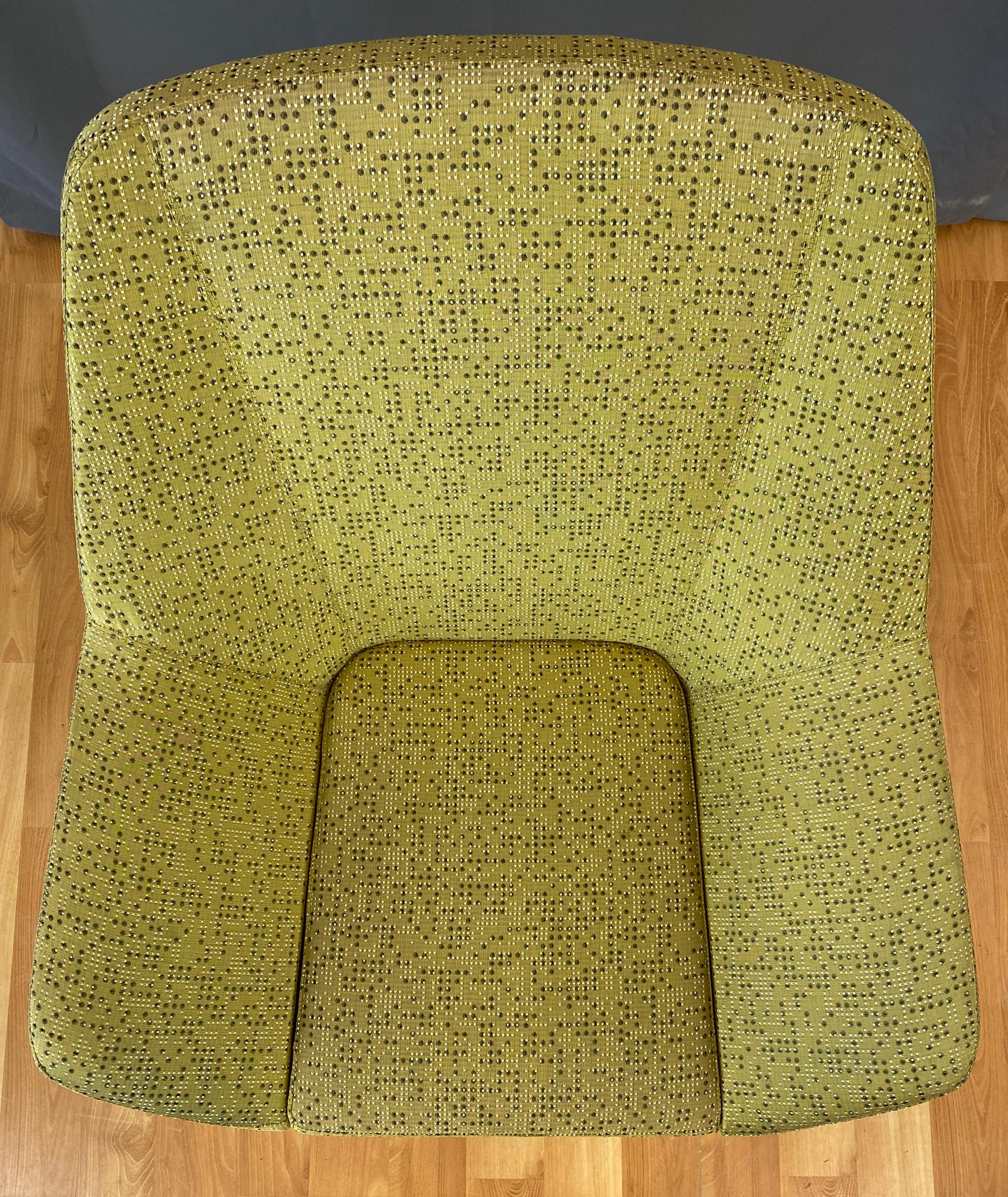 Contemporary EOOS designed Cahoots Relax Chair for Keilhauer in Chartreuse A