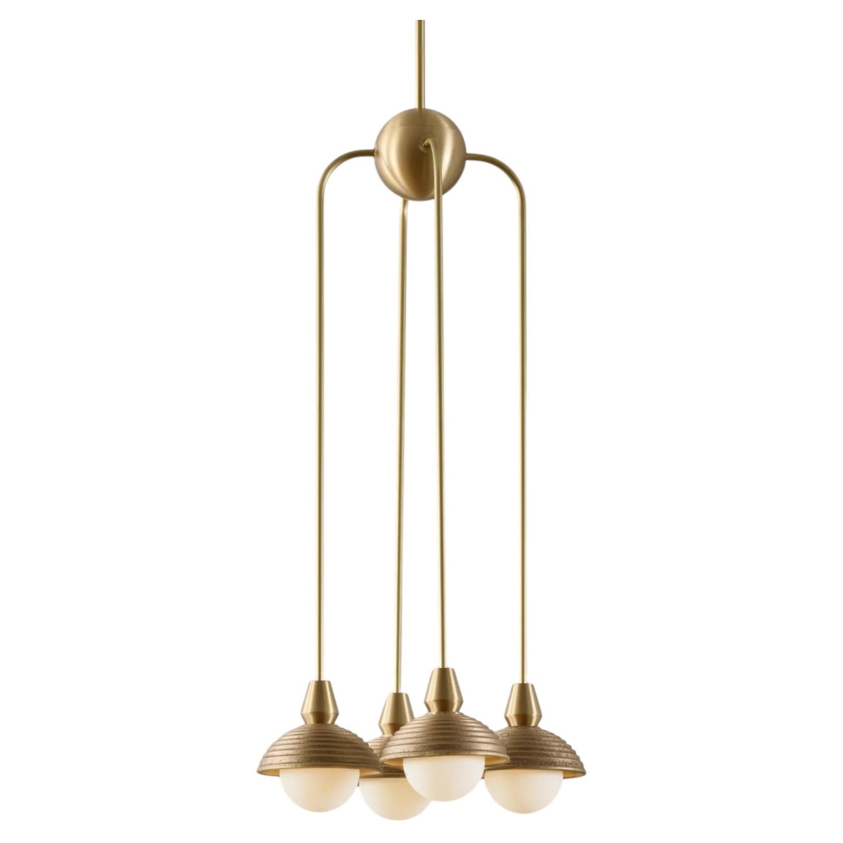 Eos Brass Long Pendant Drop 4 by Bert Frank