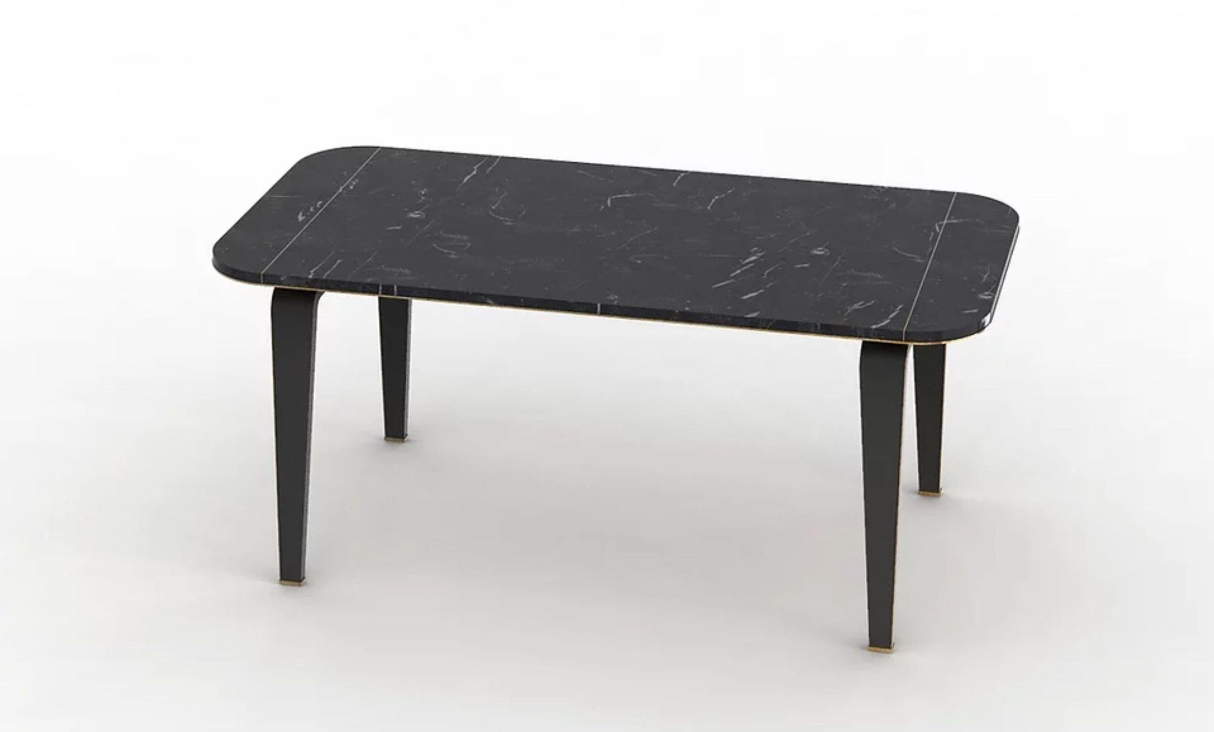 Eos marble table by Marmi Serafini
Materials: Marble and brass
Dimensions: D 90 x W 180 x H 80 cm

Table characterized by the simple presence and modest use of metal details that are making it sophisticated and elegant piece of furniture.

Marmi